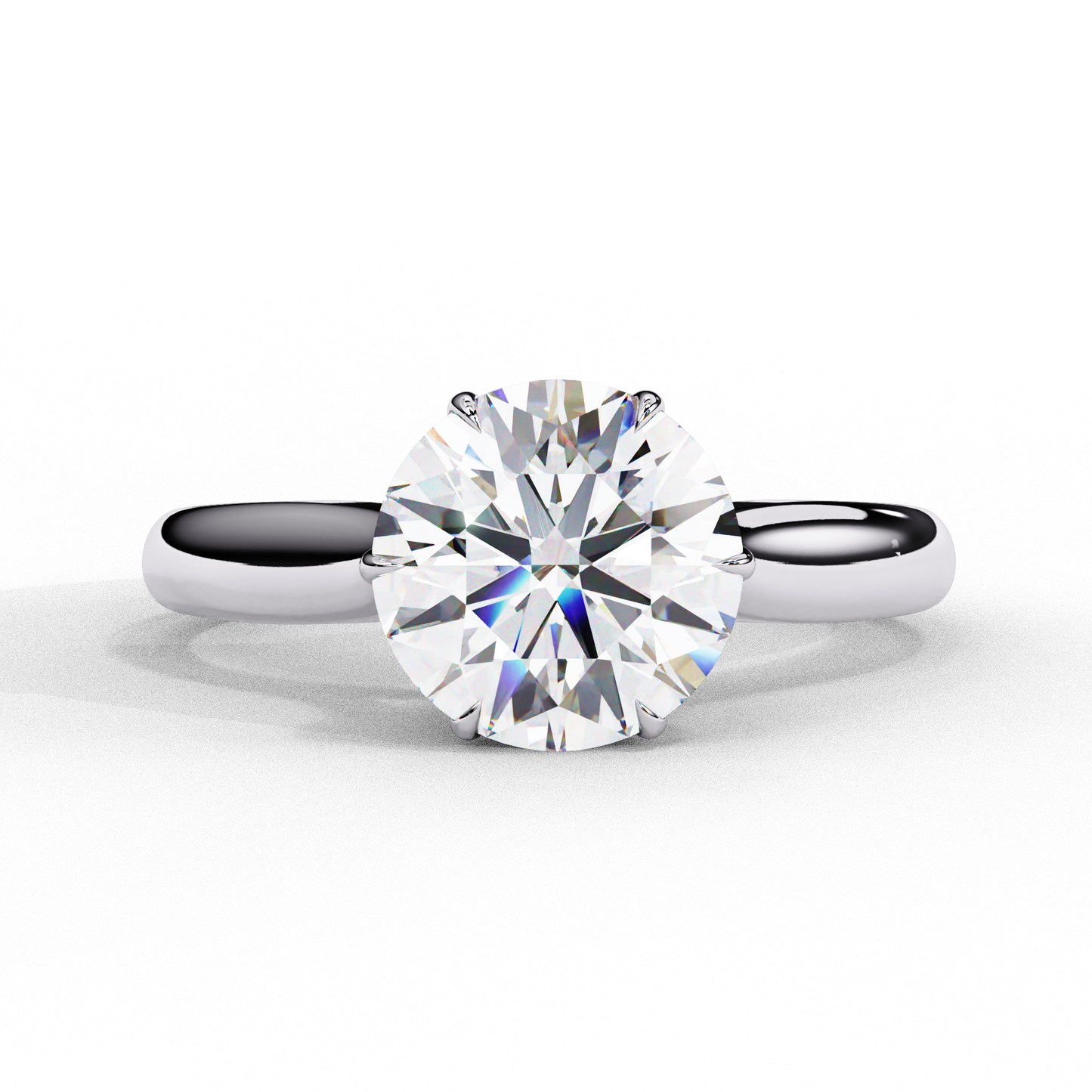 2.0 Ct Round Cut E-VS1 Lab Grown Diamond Cathedral Engagement Ring/2 Ct Diamond Ring/Round Cut Diamond/CVD Diamond Ring/E Color/VS Clarity/10k Gold/14k Gold/18k Gold/Rose Gold/Yellow Gold/White Gold/Six Prong Setting