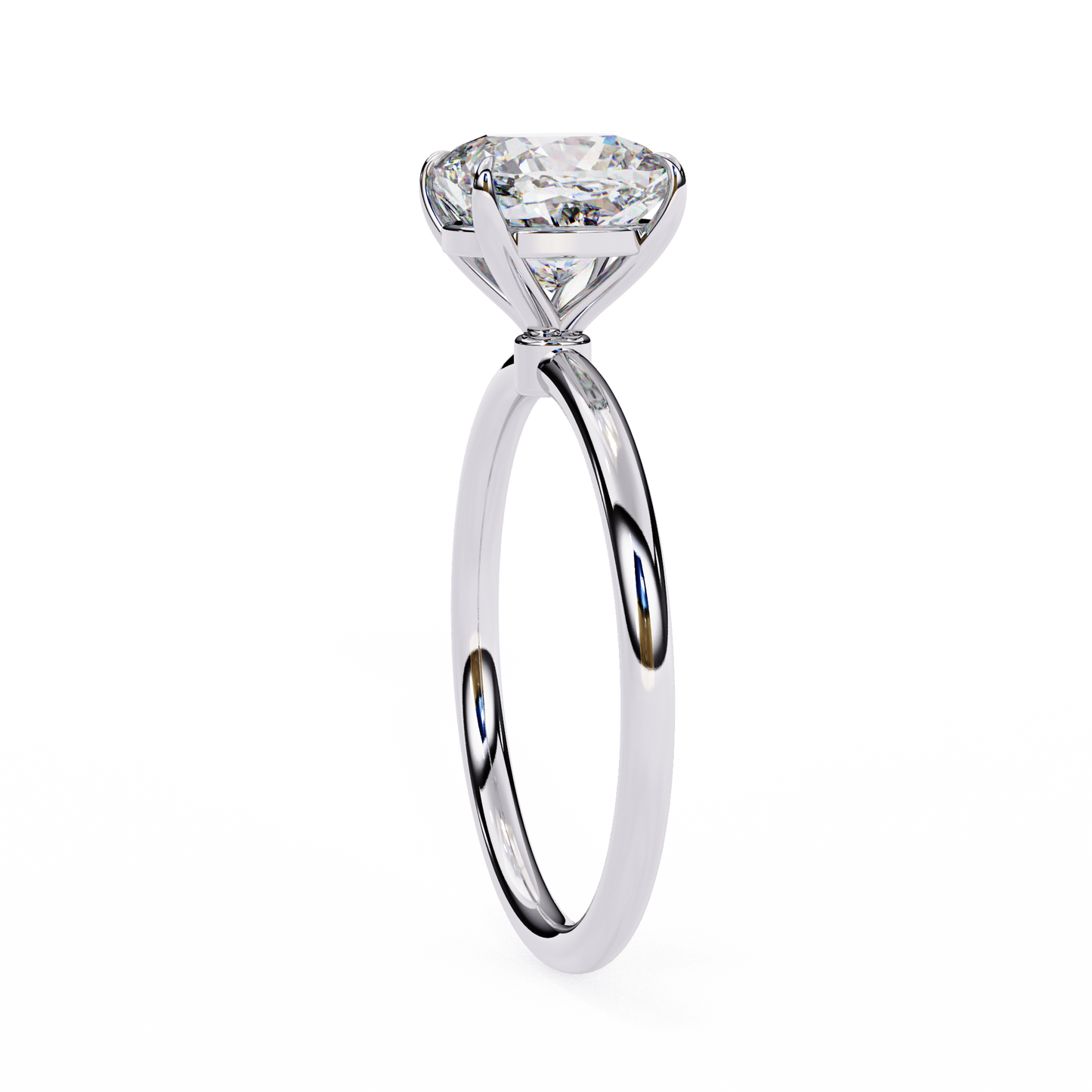 1.25 Ct Cushion Cut Lab Grown Diamond Solitaire Engagement Ring/CVD Diamond Ring/Rose Gold/White Gold/Yellow Gold/Prong Setting/18k Gold/14 Gold/10k Gold/Cushion Cut Diamond