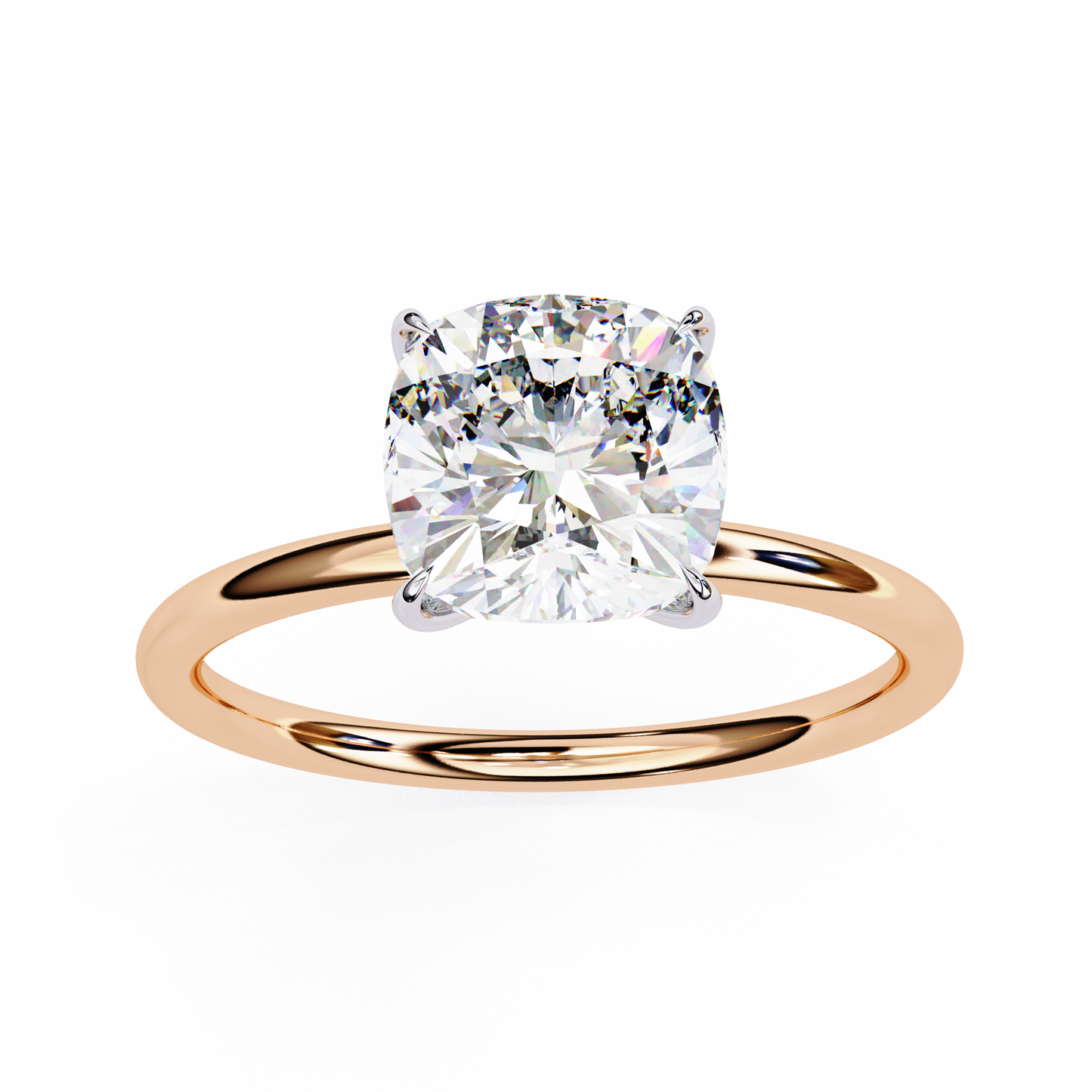 1.25 Ct Cushion Cut Lab Grown Diamond Solitaire Engagement Ring/CVD Diamond Ring/Rose Gold/White Gold/Yellow Gold/Prong Setting/18k Gold/14 Gold/10k Gold/Cushion Cut Diamond