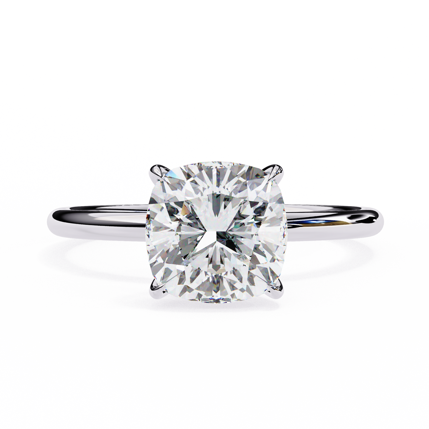 1.25 Ct Cushion Cut Lab Grown Diamond Solitaire Engagement Ring/CVD Diamond Ring/Rose Gold/White Gold/Yellow Gold/Prong Setting/18k Gold/14 Gold/10k Gold/Cushion Cut Diamond