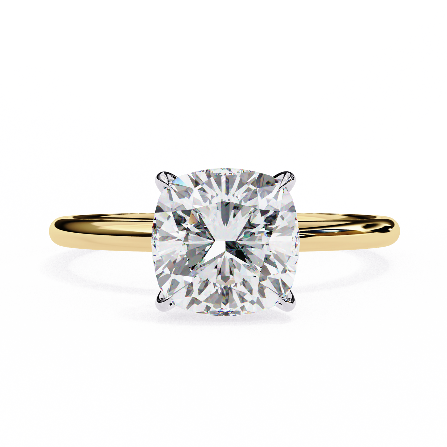 1.25 Ct Cushion Cut Lab Grown Diamond Solitaire Engagement Ring/CVD Diamond Ring/Rose Gold/White Gold/Yellow Gold/Prong Setting/18k Gold/14 Gold/10k Gold/Cushion Cut Diamond