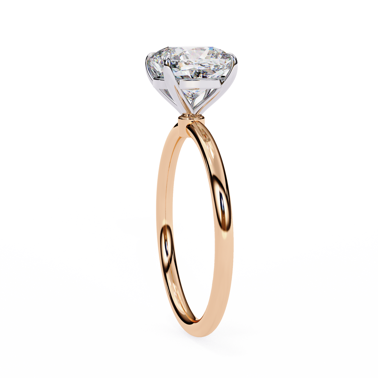1.25 Ct Cushion Cut Lab Grown Diamond Solitaire Engagement Ring/CVD Diamond Ring/Rose Gold/White Gold/Yellow Gold/Prong Setting/18k Gold/14 Gold/10k Gold/Cushion Cut Diamond