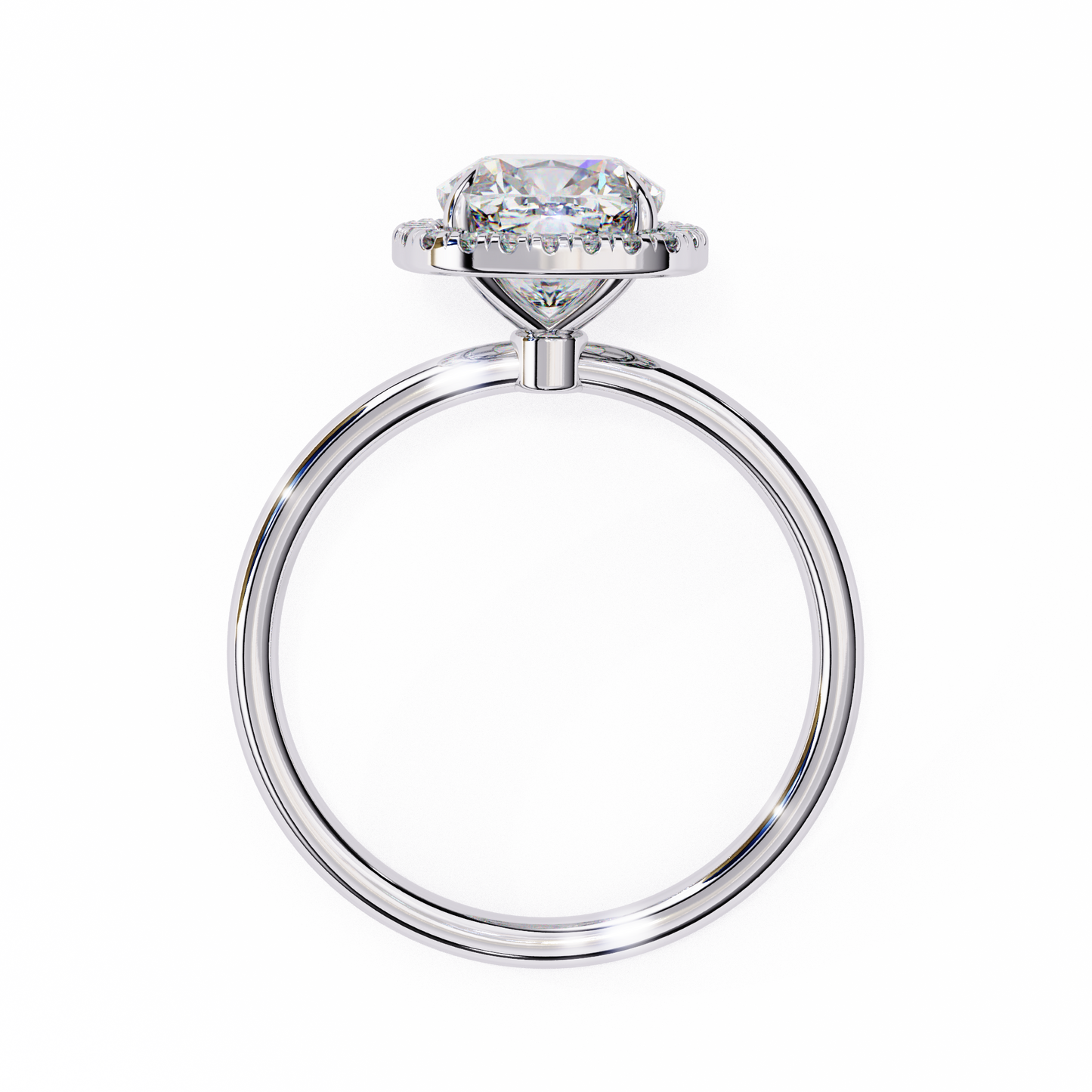 2.58 Ct Cushion Cut Lab Grown Diamond Halo White Gold Engagement Ring/Wedding Ring/E Color/VS Clarity/2 Ct Diamond Ring/CVD Diamond Ring/Cushion Cut Diamond/Round Diamond Side Stone/Prong Set/Halo Set/10k Gold/14k Gold/18k Gold/Yellow Gold/White Gold/Rose Gold/Anniversary Gift