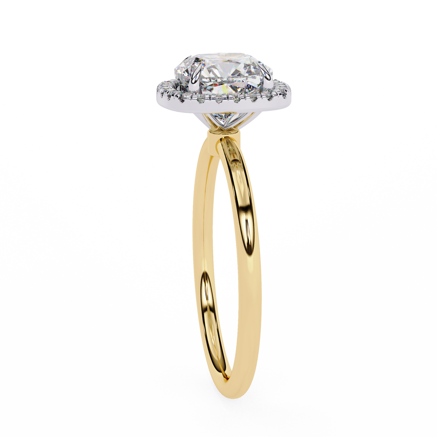 2.58 Ct Cushion Cut Lab Grown Diamond Halo White Gold Engagement Ring/Wedding Ring/E Color/VS Clarity/2 Ct Diamond Ring/CVD Diamond Ring/Cushion Cut Diamond/Round Diamond Side Stone/Prong Set/Halo Set/10k Gold/14k Gold/18k Gold/Yellow Gold/White Gold/Rose Gold/Anniversary Gift