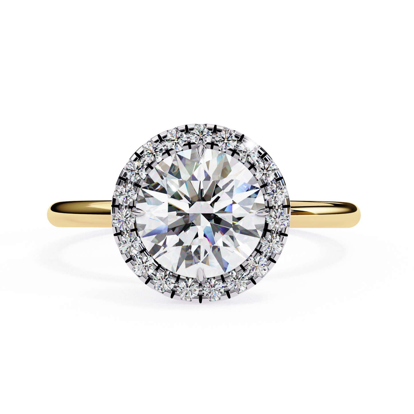 2.04 Ct Round Cut Lab Grown Diamond Halo Rose Gold Engagement Ring/Wedding Ring/E Color/VS Clarity/2 Ct Diamond Ring/CVD Diamond Ring/Round Cut Diamond/Round Diamond Side Stone/Prong Set/Halo Set/10k Gold/14k Gold/18k Gold/Yellow Gold/White Gold/Rose Gold/Anniversary Gift
