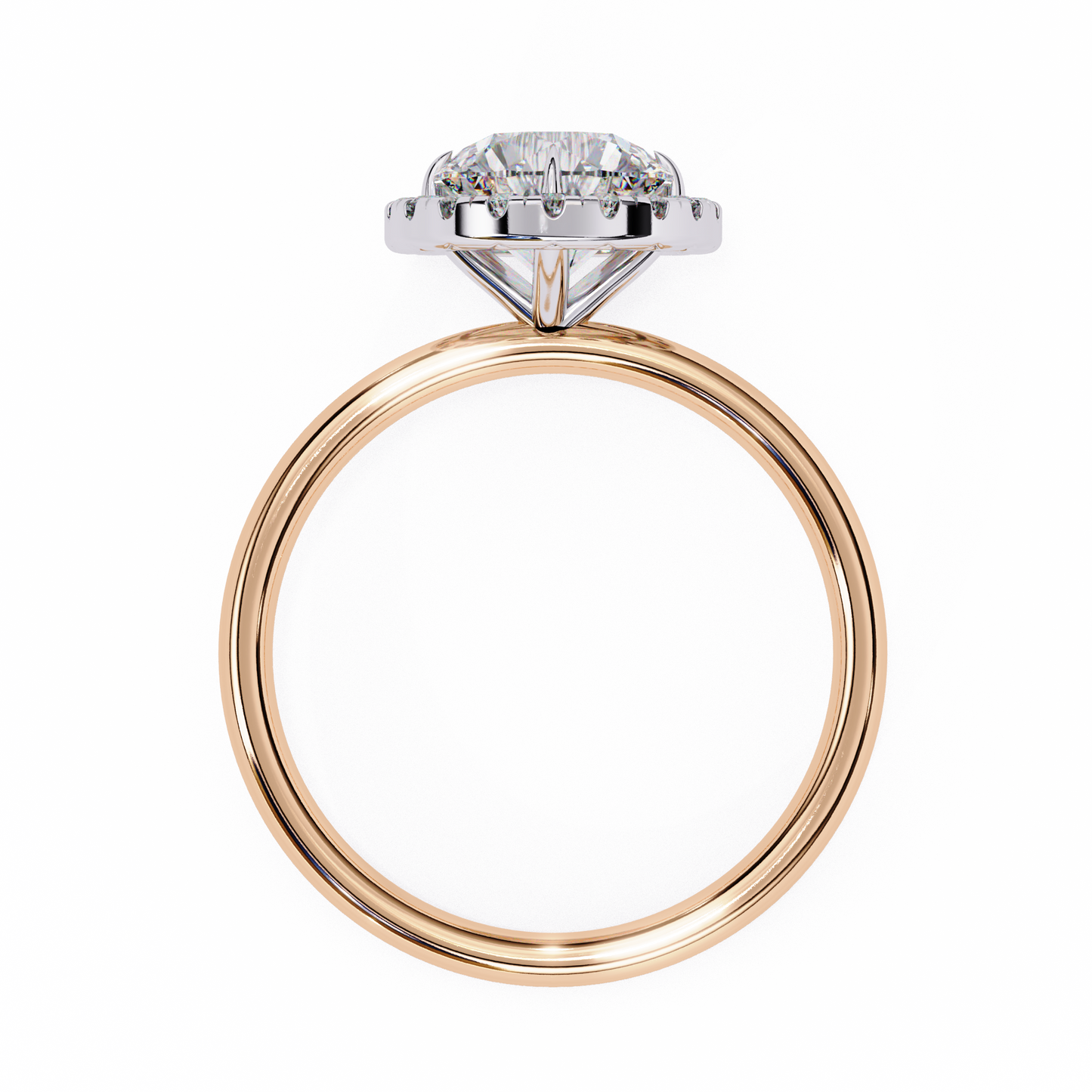 2.04 Ct Round Cut Lab Grown Diamond Halo Rose Gold Engagement Ring/Wedding Ring/E Color/VS Clarity/2 Ct Diamond Ring/CVD Diamond Ring/Round Cut Diamond/Round Diamond Side Stone/Prong Set/Halo Set/10k Gold/14k Gold/18k Gold/Yellow Gold/White Gold/Rose Gold/Anniversary Gift