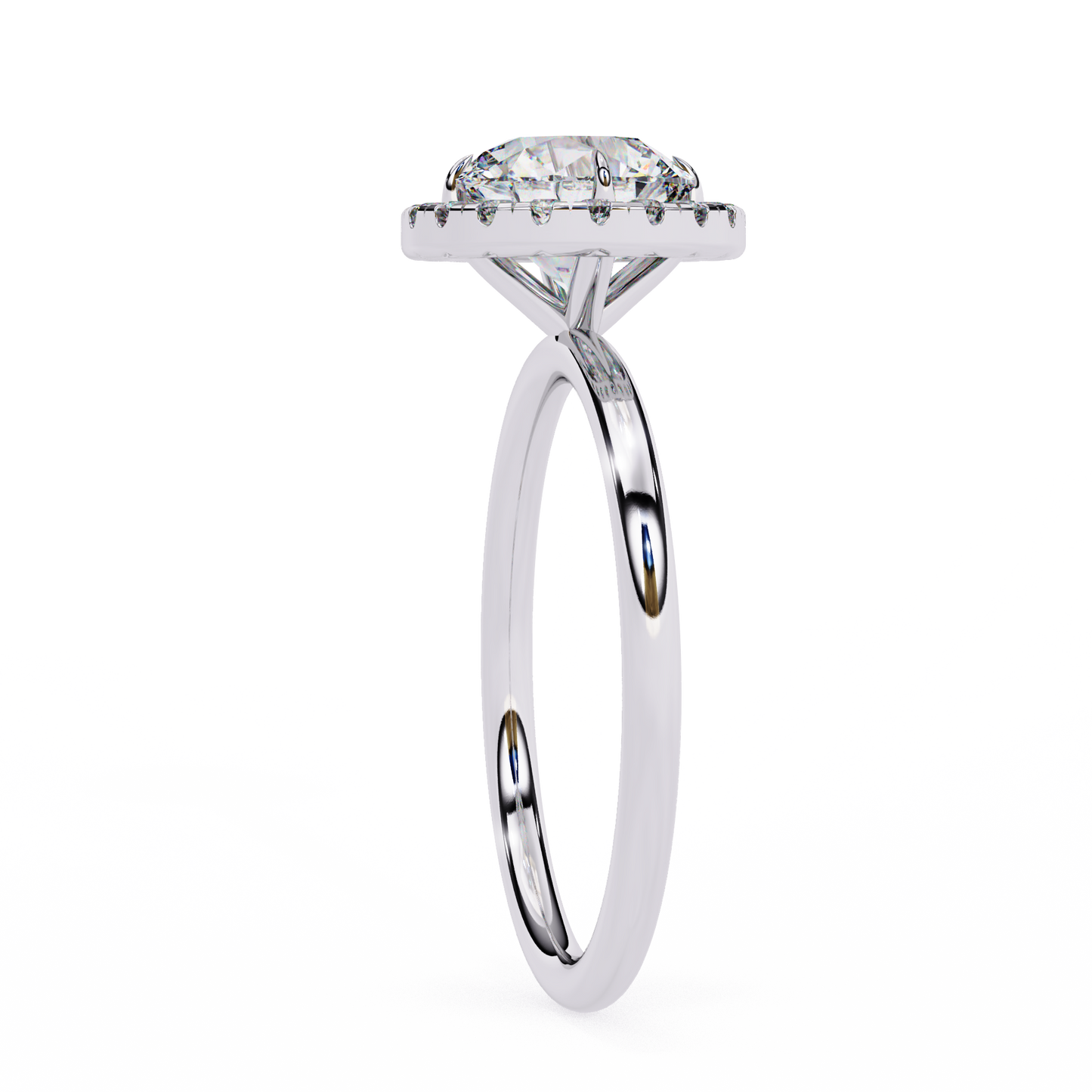 2.04 Ct Round Cut Lab Grown Diamond Halo Rose Gold Engagement Ring/Wedding Ring/E Color/VS Clarity/2 Ct Diamond Ring/CVD Diamond Ring/Round Cut Diamond/Round Diamond Side Stone/Prong Set/Halo Set/10k Gold/14k Gold/18k Gold/Yellow Gold/White Gold/Rose Gold/Anniversary Gift