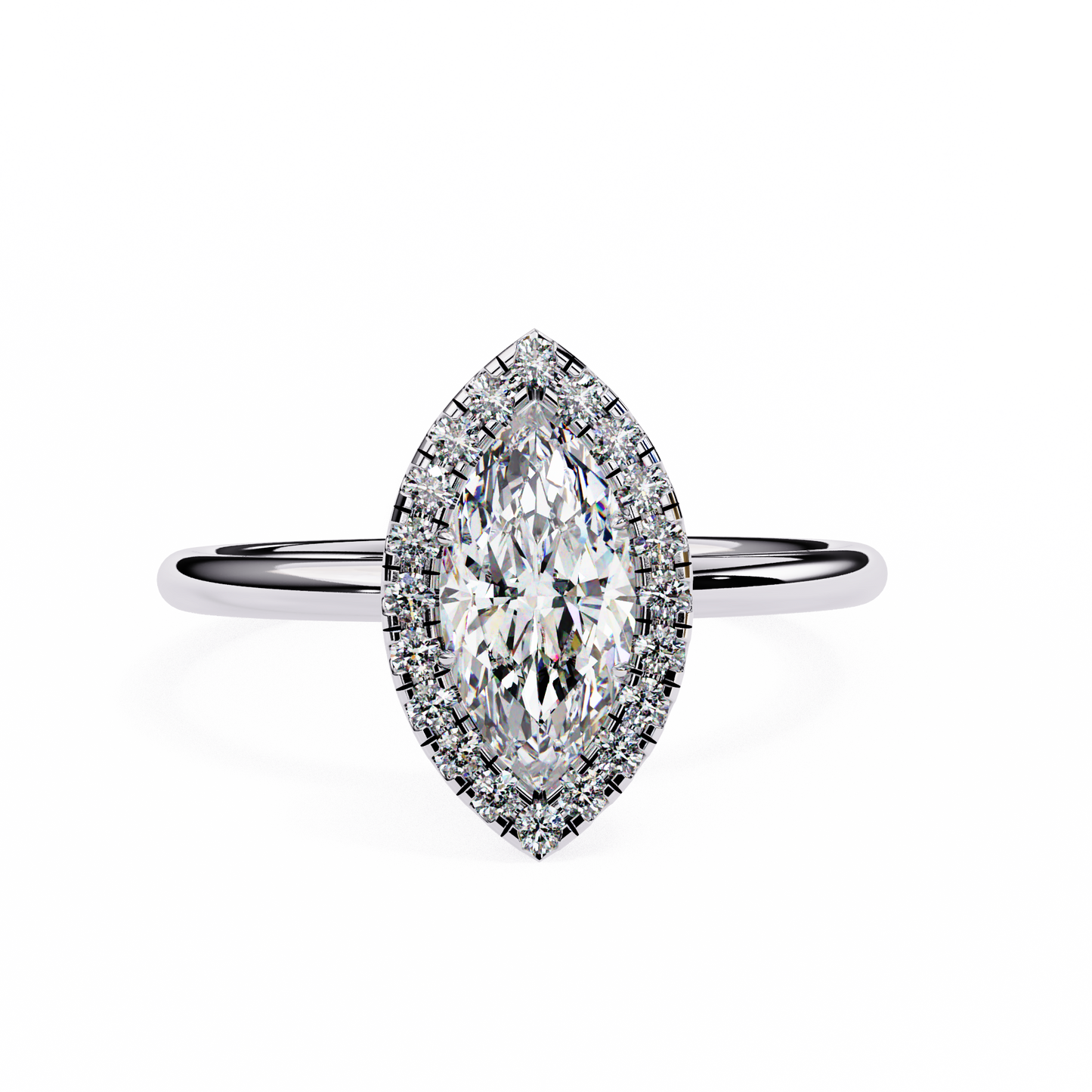 1.75 Ct Marquise Cut F-VS1 Lab Grown Diamond Halo Yellow Gold Engagement Ring/Wedding Ring/F Color/VS Clarity/1 Ct Diamond Ring/CVD Diamond Ring/Marquise Cut Diamond/Round Diamond Side Stone/Prong Set/Halo Set/10k Gold/14k Gold/18k Gold/Yellow Gold/White Gold/Rose Gold/Anniversary Gift