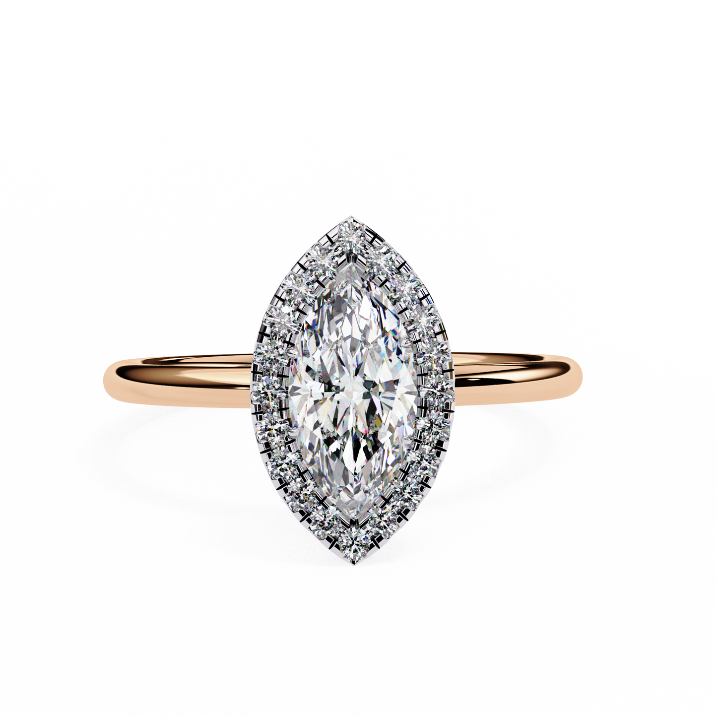 1.75 Ct Marquise Cut F-VS1 Lab Grown Diamond Halo Yellow Gold Engagement Ring/Wedding Ring/F Color/VS Clarity/1 Ct Diamond Ring/CVD Diamond Ring/Marquise Cut Diamond/Round Diamond Side Stone/Prong Set/Halo Set/10k Gold/14k Gold/18k Gold/Yellow Gold/White Gold/Rose Gold/Anniversary Gift