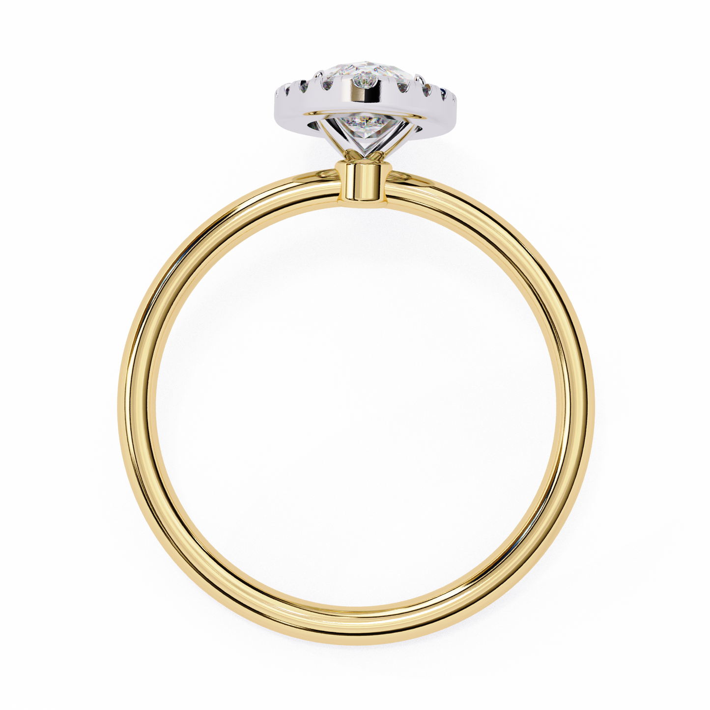 1.75 Ct Marquise Cut F-VS1 Lab Grown Diamond Halo Yellow Gold Engagement Ring/Wedding Ring/F Color/VS Clarity/1 Ct Diamond Ring/CVD Diamond Ring/Marquise Cut Diamond/Round Diamond Side Stone/Prong Set/Halo Set/10k Gold/14k Gold/18k Gold/Yellow Gold/White Gold/Rose Gold/Anniversary Gift