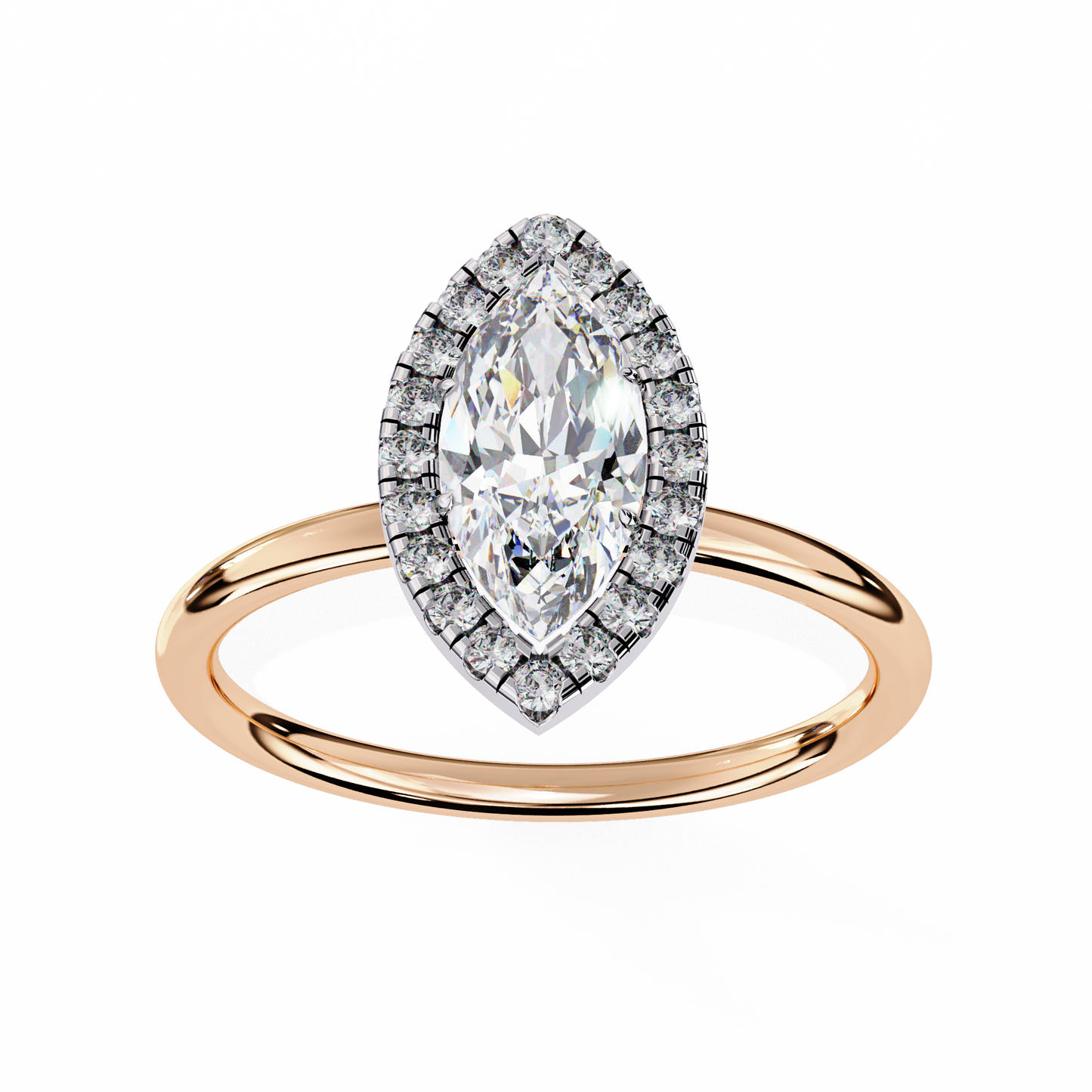 1.75 Ct Marquise Cut F-VS1 Lab Grown Diamond Halo Yellow Gold Engagement Ring/Wedding Ring/F Color/VS Clarity/1 Ct Diamond Ring/CVD Diamond Ring/Marquise Cut Diamond/Round Diamond Side Stone/Prong Set/Halo Set/10k Gold/14k Gold/18k Gold/Yellow Gold/White Gold/Rose Gold/Anniversary Gift