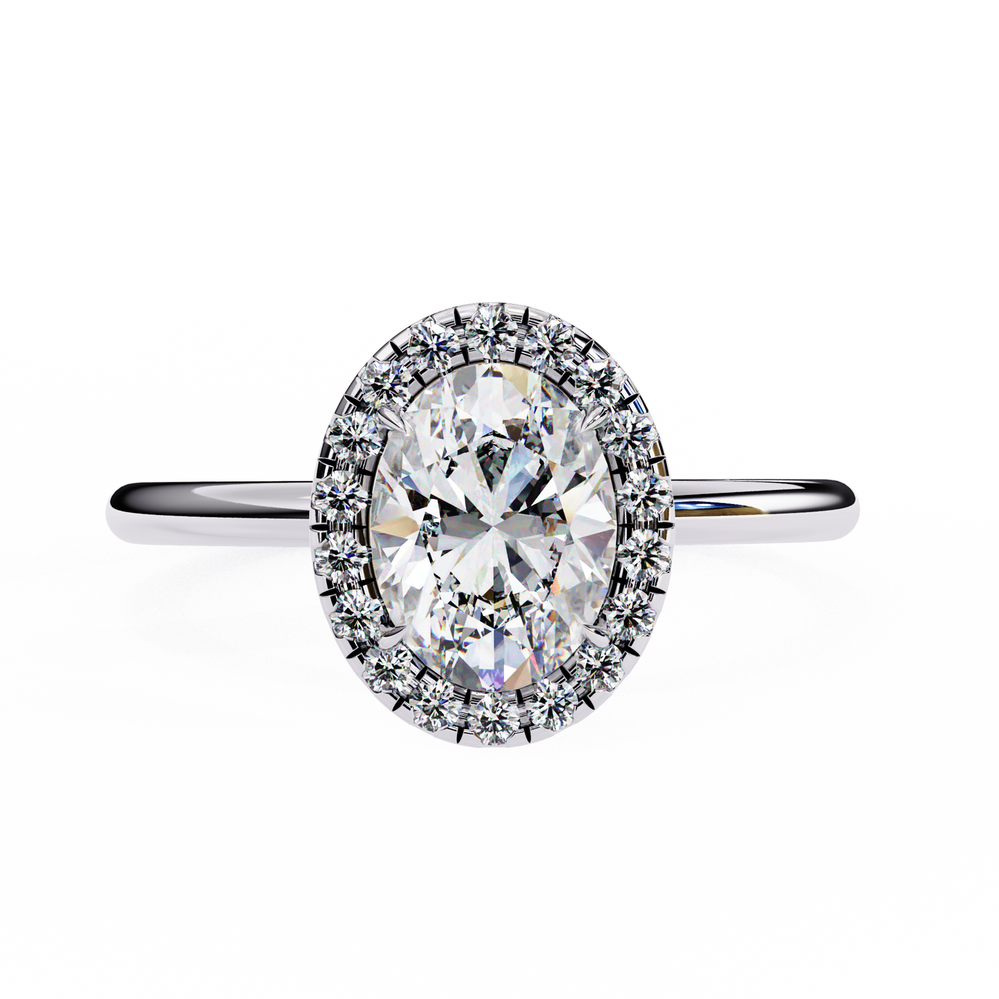 2.28 Ct Oval Cut Lab Grown Diamond Halo Yellow Gold Engagement Ring/Wedding Ring/E Color/VS Clarity/2 Ct Diamond Ring/CVD Diamond Ring/Oval Cut Diamond/Round Diamond Side Stone/Prong Set/Halo Set/10k Gold/14k Gold/18k Gold/Yellow Gold/White Gold/Rose Gold/Anniversary Gift