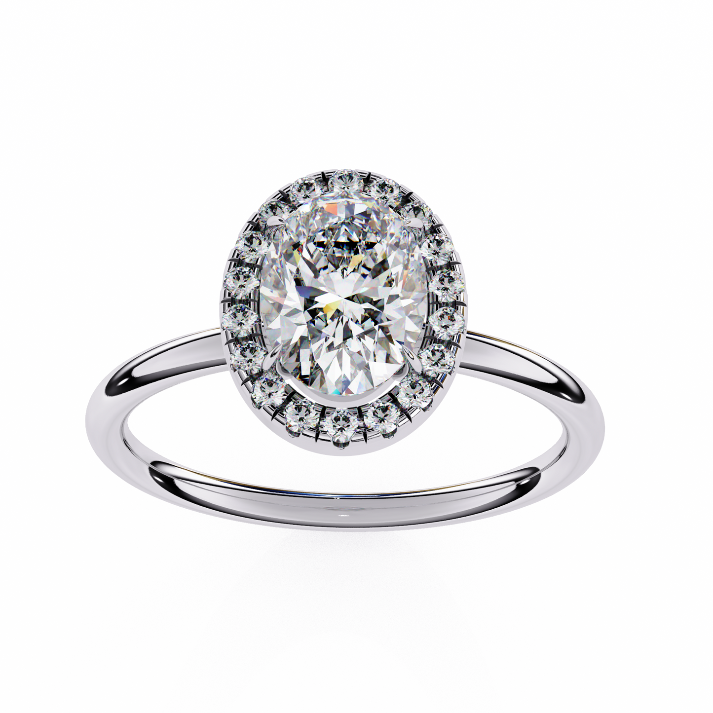 2.28 Ct Oval Cut Lab Grown Diamond Halo Yellow Gold Engagement Ring/Wedding Ring/E Color/VS Clarity/2 Ct Diamond Ring/CVD Diamond Ring/Oval Cut Diamond/Round Diamond Side Stone/Prong Set/Halo Set/10k Gold/14k Gold/18k Gold/Yellow Gold/White Gold/Rose Gold/Anniversary Gift