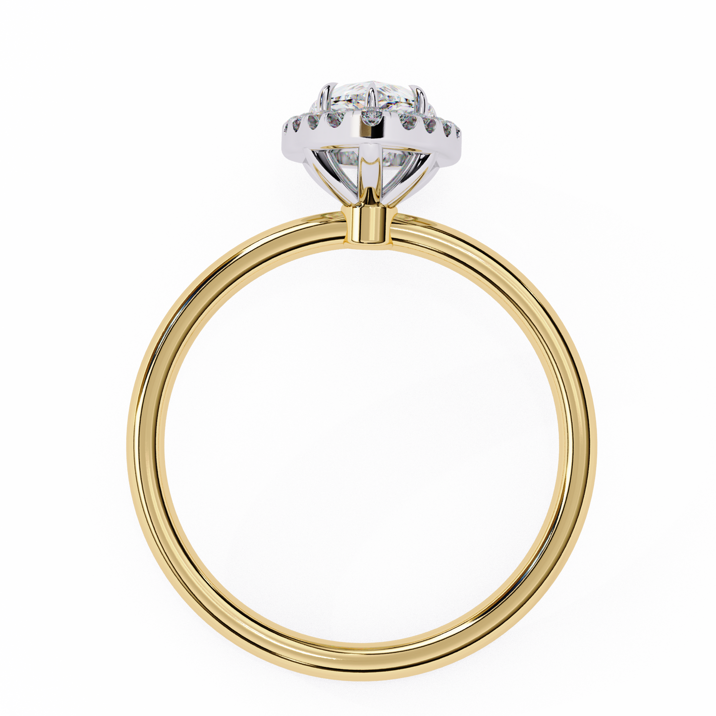 1.82 Ct Pear Cut Lab Grown Diamond Halo Rose Gold Engagement Ring/Wedding Ring/F Color/VS Clarity/1 Ct Diamond Ring/CVD Diamond Ring/Pear Cut Diamond/Round Diamond Side Stone/Prong Set/Halo Set/10k Gold/14k Gold/18k Gold/Yellow Gold/White Gold/Rose Gold/Anniversary Gift