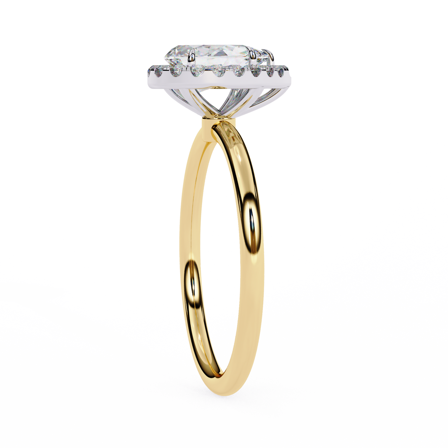 1.82 Ct Pear Cut Lab Grown Diamond Halo Rose Gold Engagement Ring/Wedding Ring/F Color/VS Clarity/1 Ct Diamond Ring/CVD Diamond Ring/Pear Cut Diamond/Round Diamond Side Stone/Prong Set/Halo Set/10k Gold/14k Gold/18k Gold/Yellow Gold/White Gold/Rose Gold/Anniversary Gift