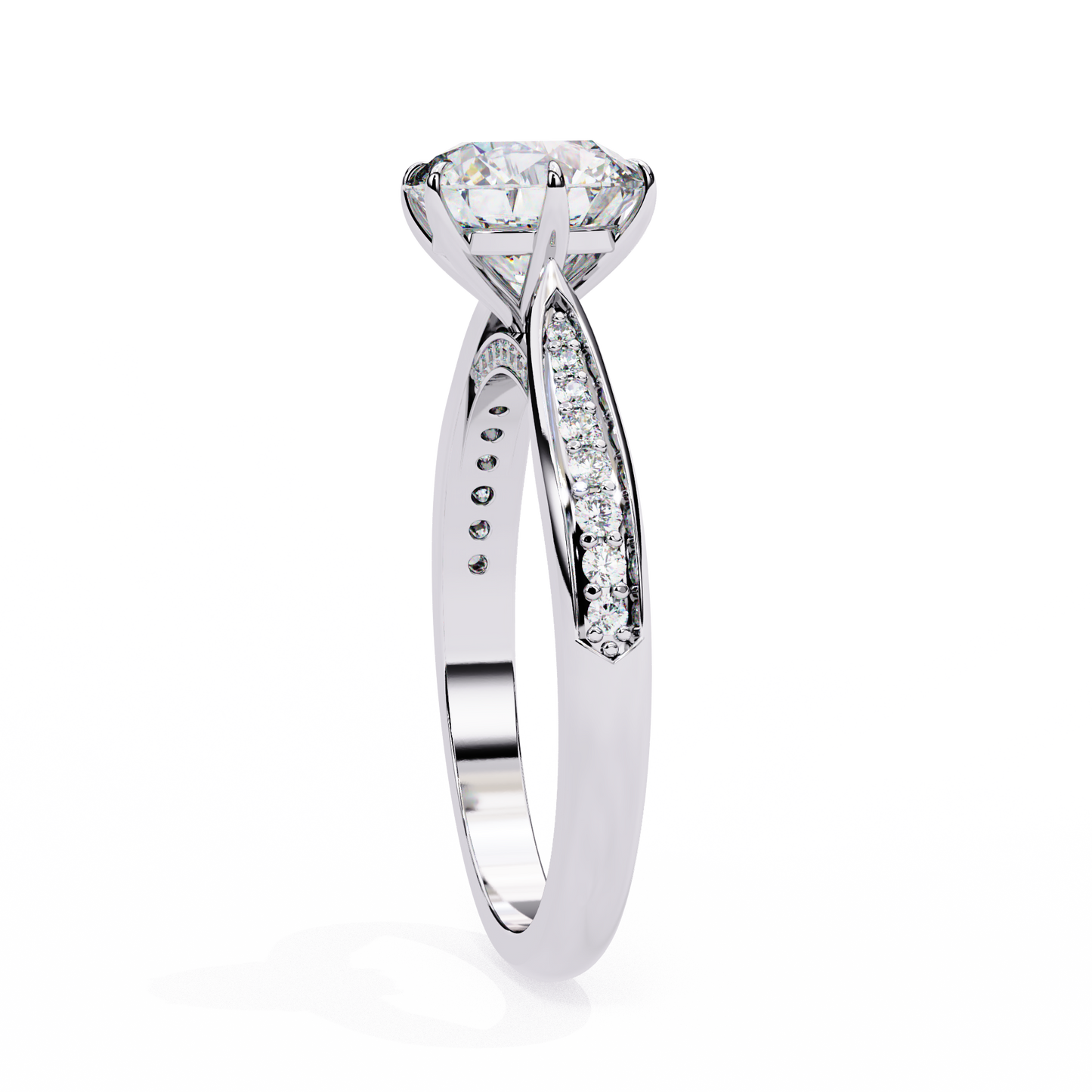 1.78 Ct Round Cut Lab Grown Diamond Pave Yellow Gold Engagement Ring/Wedding Ring/F Color/VS Clarity/1 Ct Diamond Ring/CVD Diamond Ring/Round Cut Diamond/10k Gold/14k Gold/18k Gold/Yellow Gold/White Gold/Rose Gold/Anniversary Gift