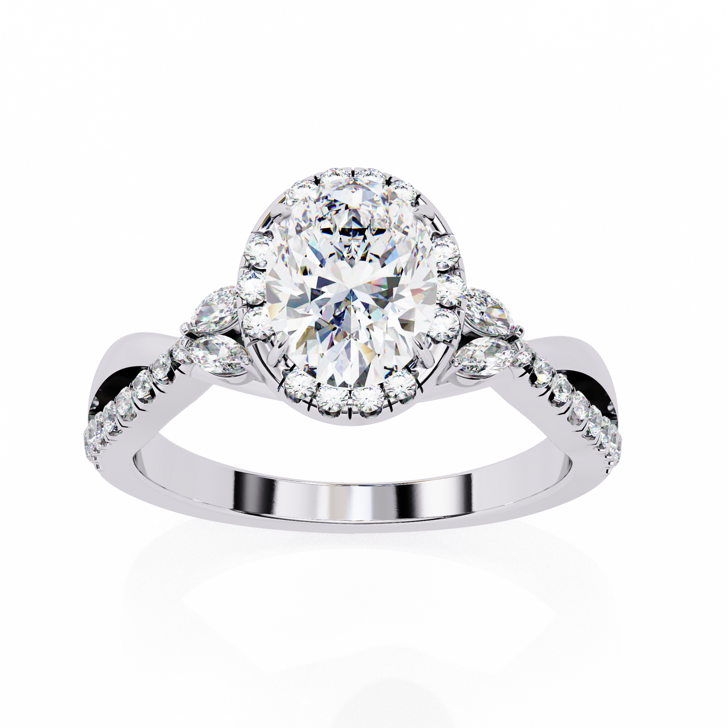 2.5 Ct Oval Cut Lab Grown Diamond Halo Gold Ring/Wedding Ring/F Color/VS Clarity/2 Ct Diamond Ring/CVD Diamond Ring/Oval Cut Diamond/Round Diamond Side Stone/Prong Set/Cluster Set/Pave Set/10k Gold/14k Gold/18k Gold/Yellow Gold/White Gold/Rose Gold/Anniversary Gift