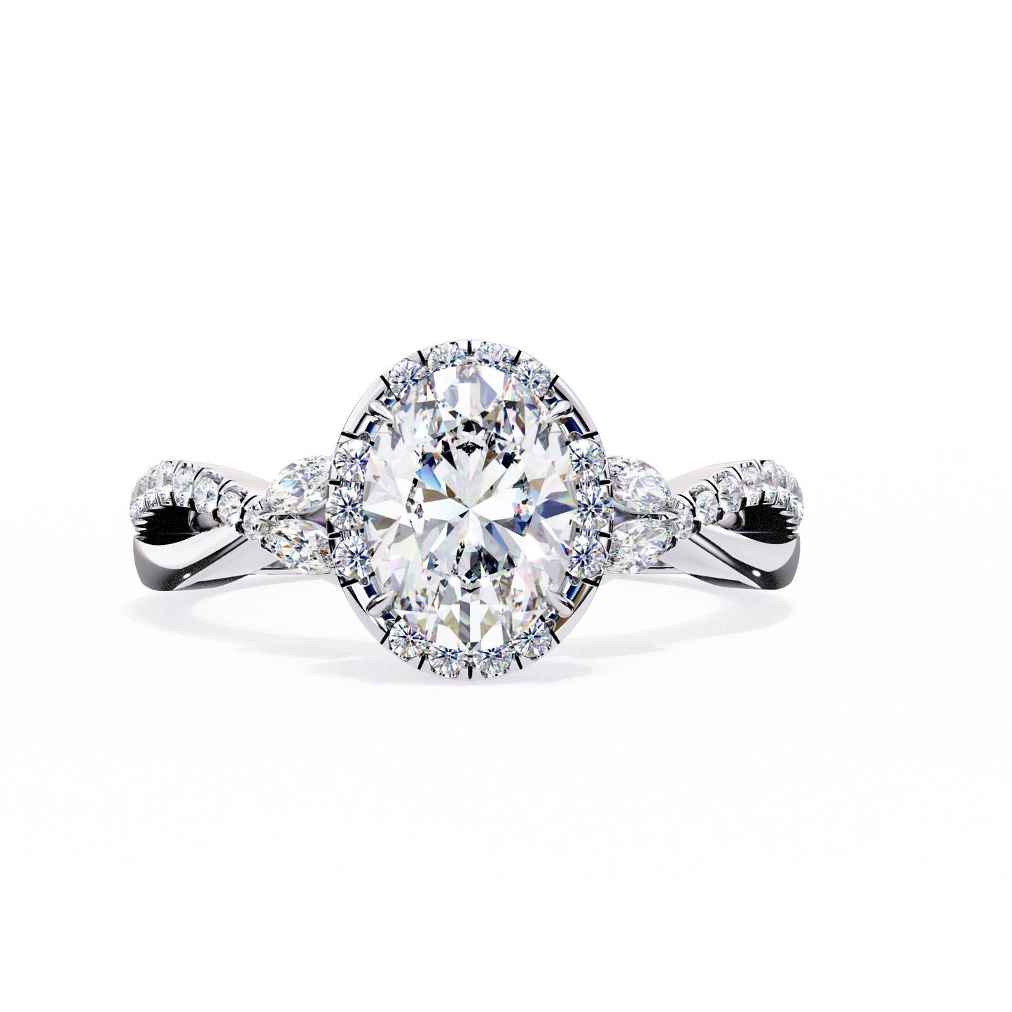 2.5 Ct Oval Cut Lab Grown Diamond Halo Gold Ring/Wedding Ring/F Color/VS Clarity/2 Ct Diamond Ring/CVD Diamond Ring/Oval Cut Diamond/Round Diamond Side Stone/Prong Set/Cluster Set/Pave Set/10k Gold/14k Gold/18k Gold/Yellow Gold/White Gold/Rose Gold/Anniversary Gift