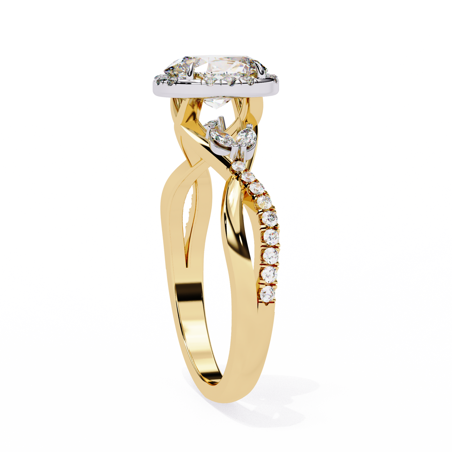 2.5 Ct Oval Cut Lab Grown Diamond Halo Gold Ring/Wedding Ring/F Color/VS Clarity/2 Ct Diamond Ring/CVD Diamond Ring/Oval Cut Diamond/Round Diamond Side Stone/Prong Set/Cluster Set/Pave Set/10k Gold/14k Gold/18k Gold/Yellow Gold/White Gold/Rose Gold/Anniversary Gift
