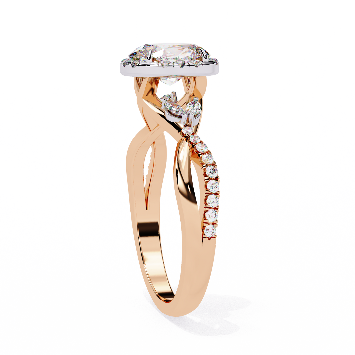 2.5 Ct Oval Cut Lab Grown Diamond Halo Gold Ring/Wedding Ring/F Color/VS Clarity/2 Ct Diamond Ring/CVD Diamond Ring/Oval Cut Diamond/Round Diamond Side Stone/Prong Set/Cluster Set/Pave Set/10k Gold/14k Gold/18k Gold/Yellow Gold/White Gold/Rose Gold/Anniversary Gift