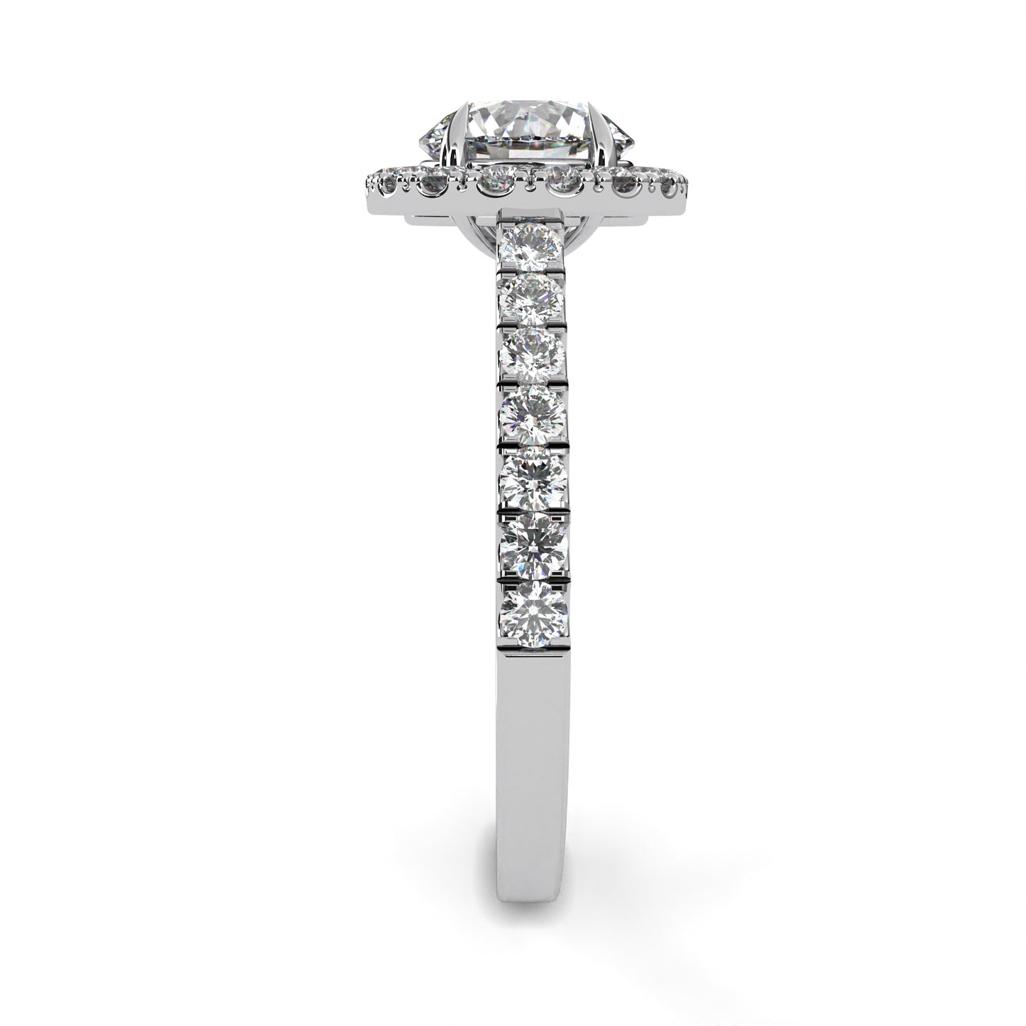 2.45 Ct Round Cut Lab Grown Diamond Pave Gold Engagement Ring/2 Ct Diamond Ring/Round Cut Diamond/Halo Set/Prong Set/Pave Set/Wedding Ring/CVD Diamond Ring/Rose Gold/Yellow Gold/White Gold/10k Gold/14k Gold/18k Gold/Anniversary Gift