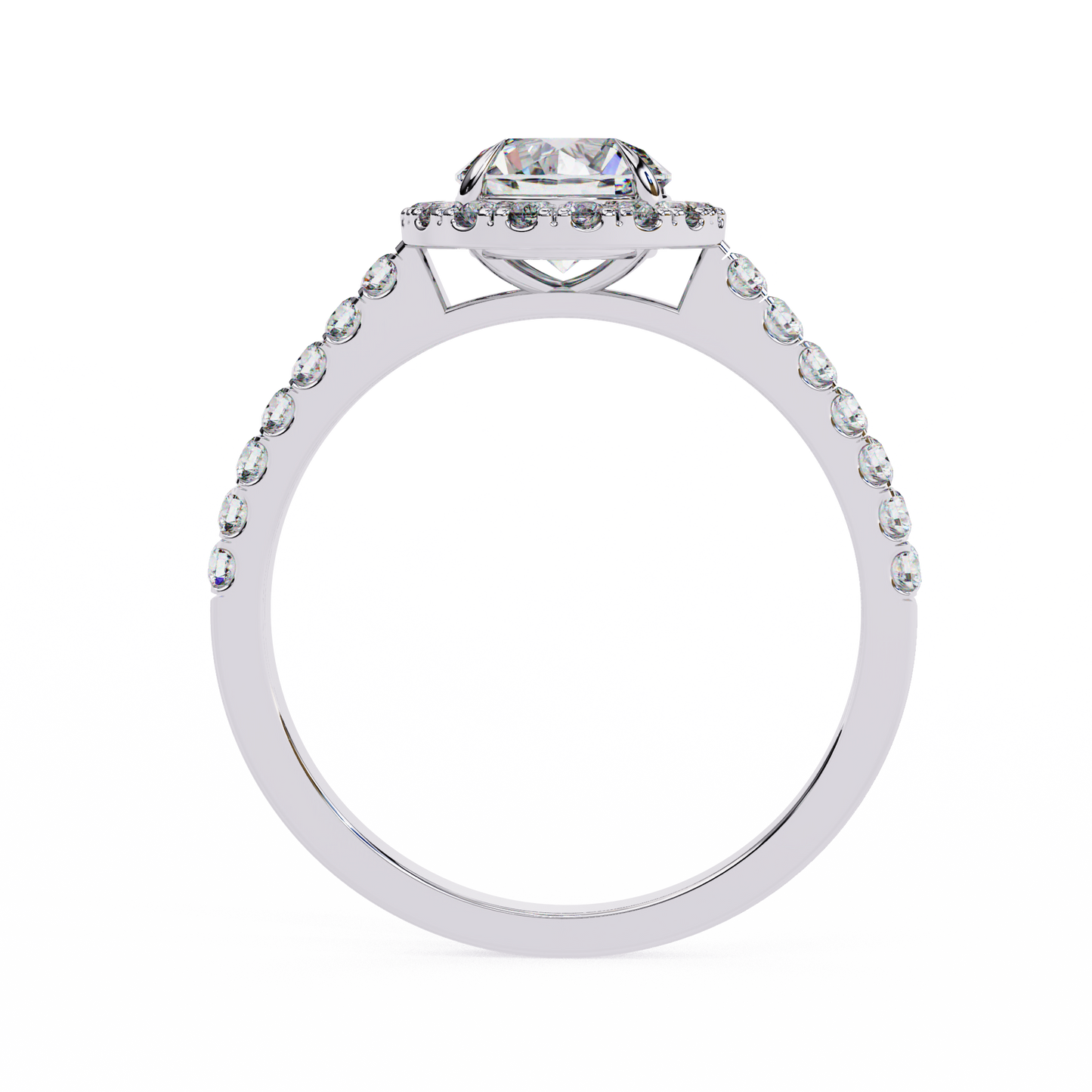 2.45 Ct Round Cut Lab Grown Diamond Pave Gold Engagement Ring/2 Ct Diamond Ring/Round Cut Diamond/Halo Set/Prong Set/Pave Set/Wedding Ring/CVD Diamond Ring/Rose Gold/Yellow Gold/White Gold/10k Gold/14k Gold/18k Gold/Anniversary Gift