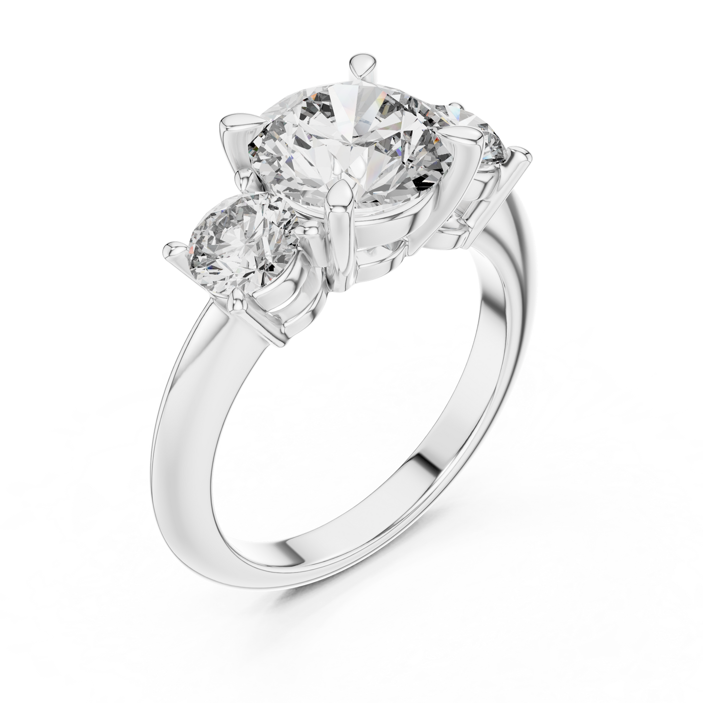 The Eternal Three Stone Round Lab Grown Diamond Ring