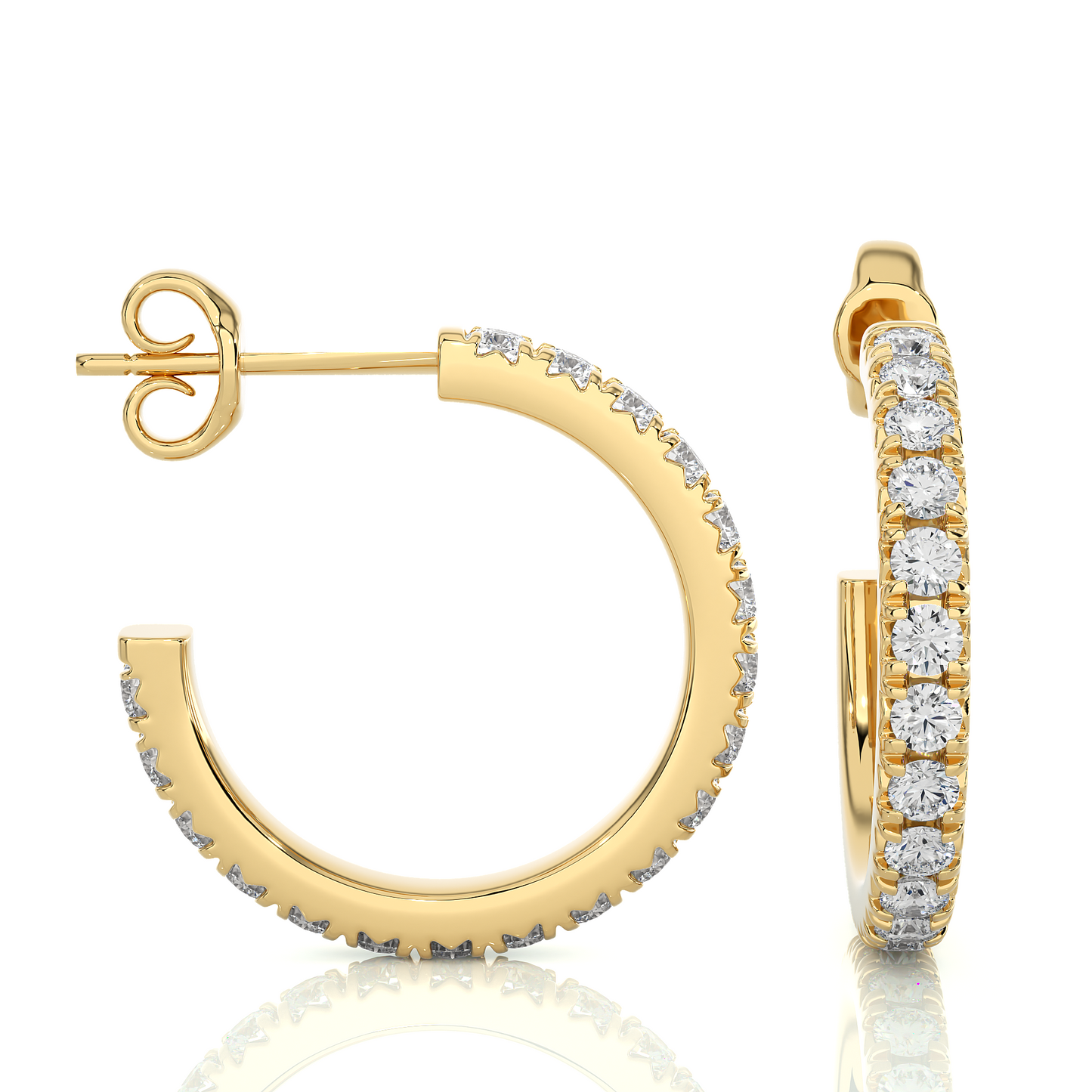 0.76 TCW Round Cut Lab Grown Diamond Yellow Gold Earring/Round Stone Earrings/Gold CVD Diamond Earring/Anniversary Gift/Solitaire Diamond Stud Earring/1 Ct Diamond Earring/Prong Setting/igi Certified/Stud Earring/Ethical Diamond/Silver Earring/Gold Earring/CVD Diamond Earring/E Color Diamond/VS Clarity Diamond/Manmade Diamond/Lab Grown Diamond/Round Cut Diamond