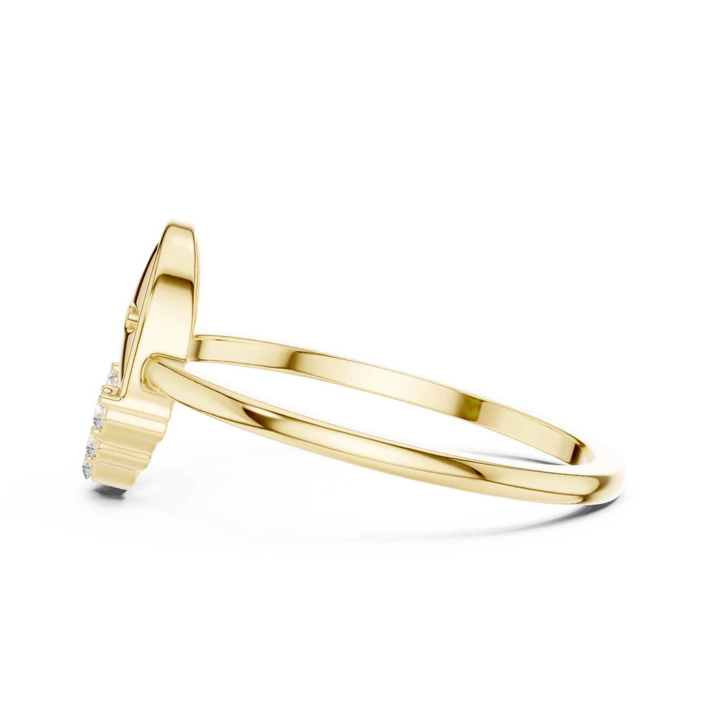 Round Lab Grown Diamond Oval Shape Ring