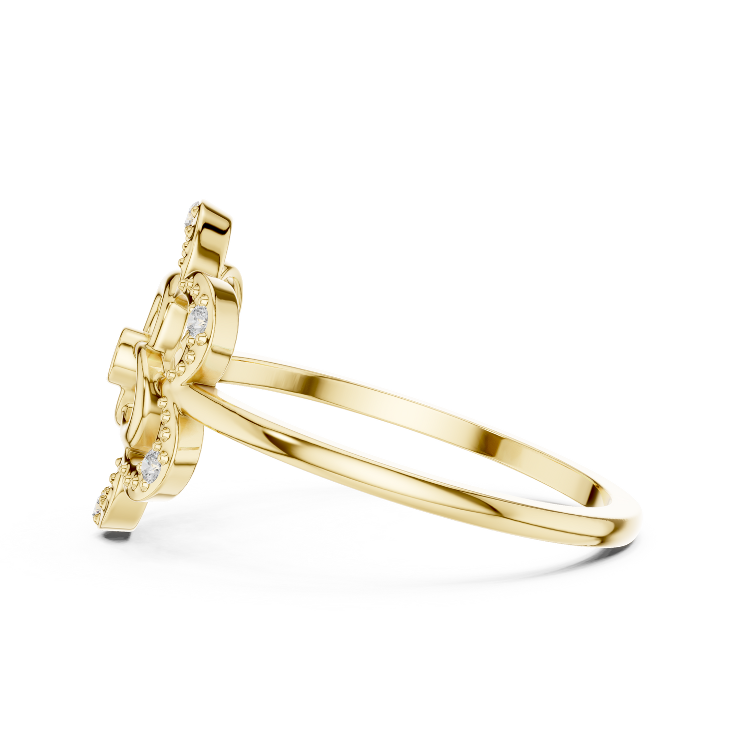 Dainty Lab Grown Diamond Triple Blossom Ring