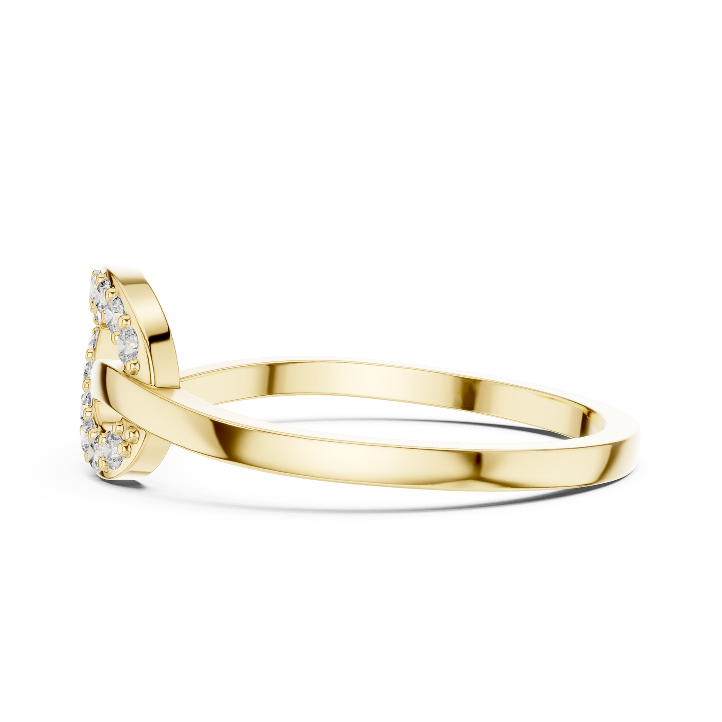 Infinity Swirl Lab Grown Diamond Ring in Rose Gold