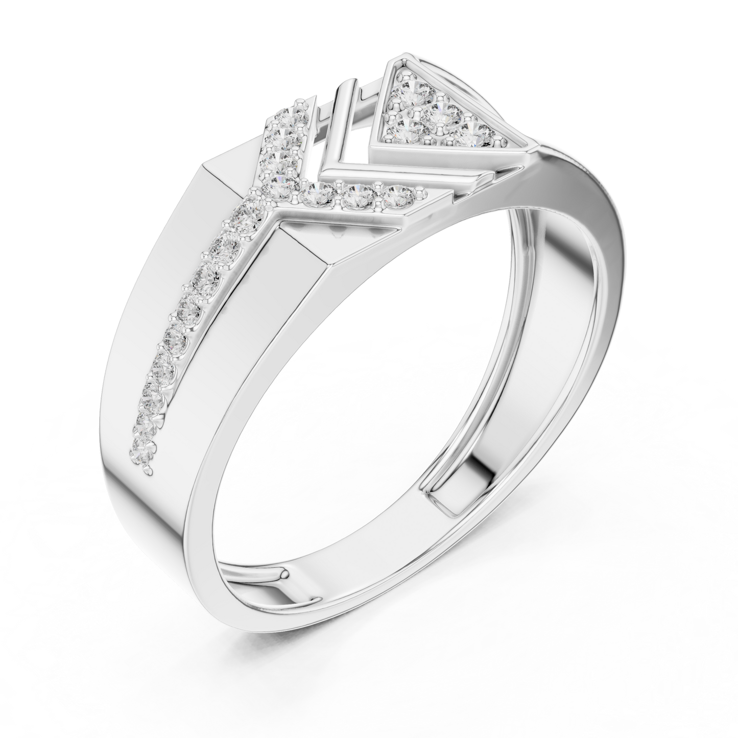 Geometric Arrow Men's Lab Grown Diamond Ring