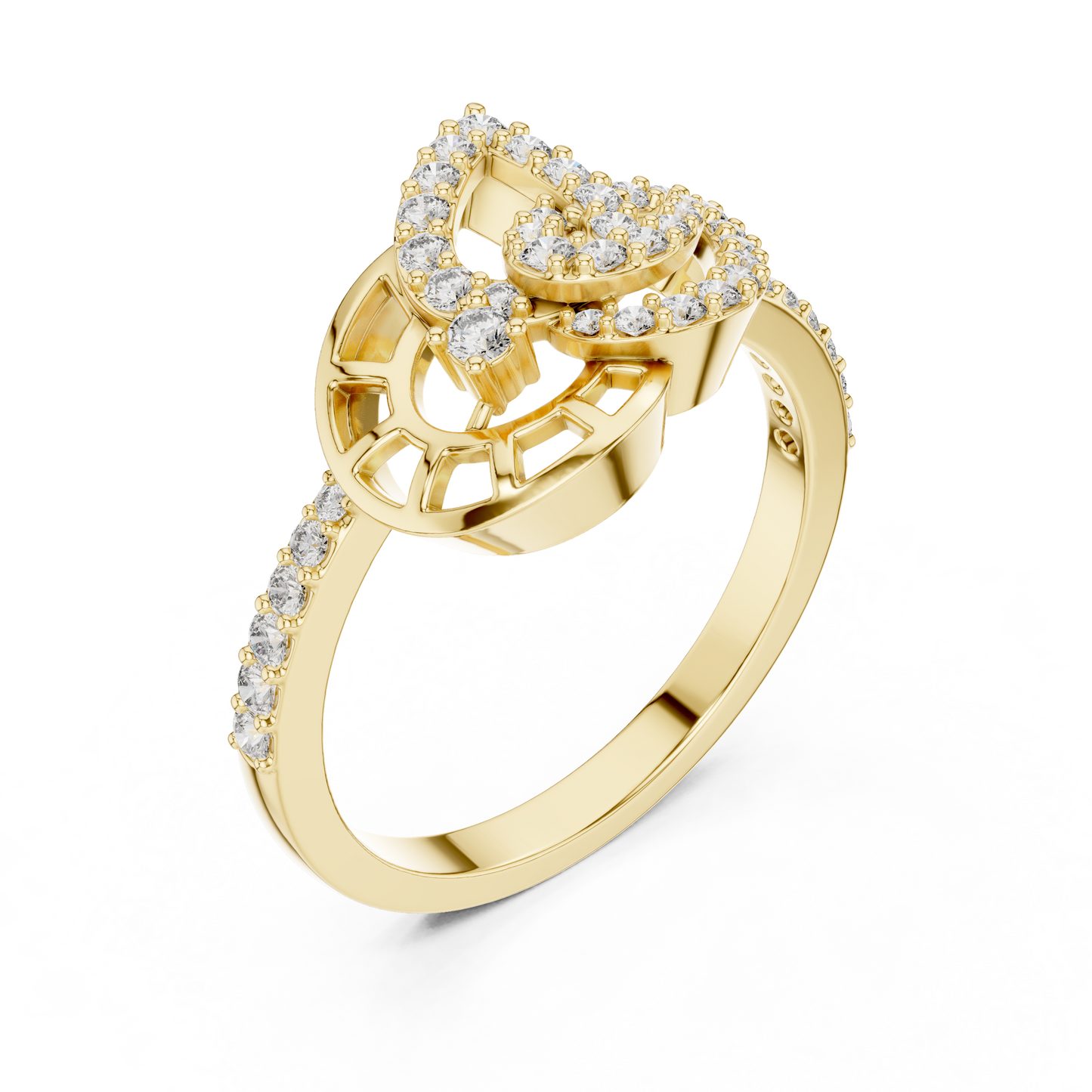 Vintage Inspired Art Deco Lab Grown Diamond Ring