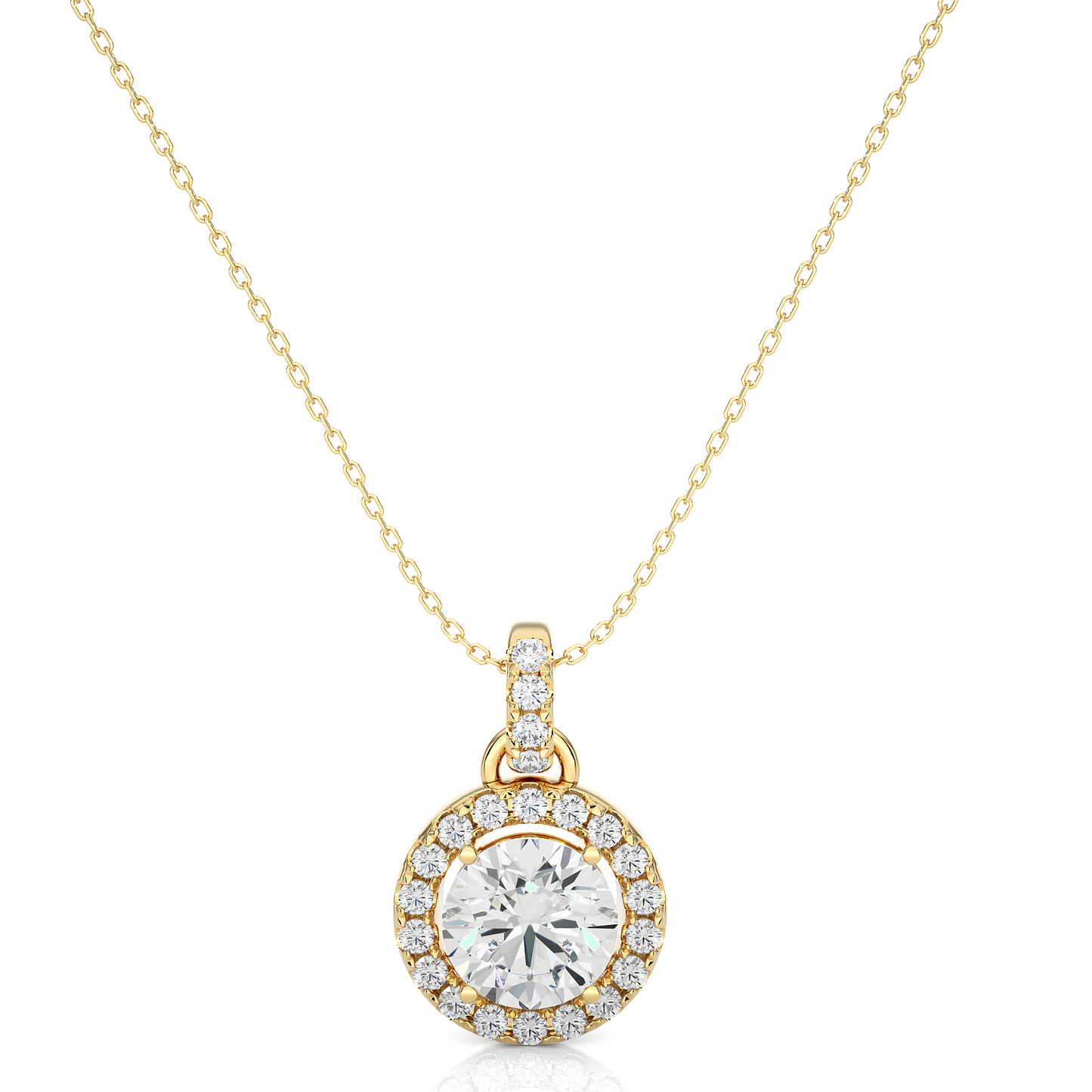 1.30 CT Round Cut Lab Grown Diamond Solitaire Pendant in Halo Setting/CVD Diamond Pendant/Gold Diamond Pendant/1 Ct Diamond Pendant/Solitaire Diamond Pendant/Anniversary Gift For Her/igi Certified/Ethical Diamond/Silver Pendant/Gold Pendant/CVD Diamond Pendant/EF Color Diamond/VS Clarity Diamond/Manmade Diamond/Lab Grown Diamond/Pendant Necklace/Round Cut Diamond/Pendant