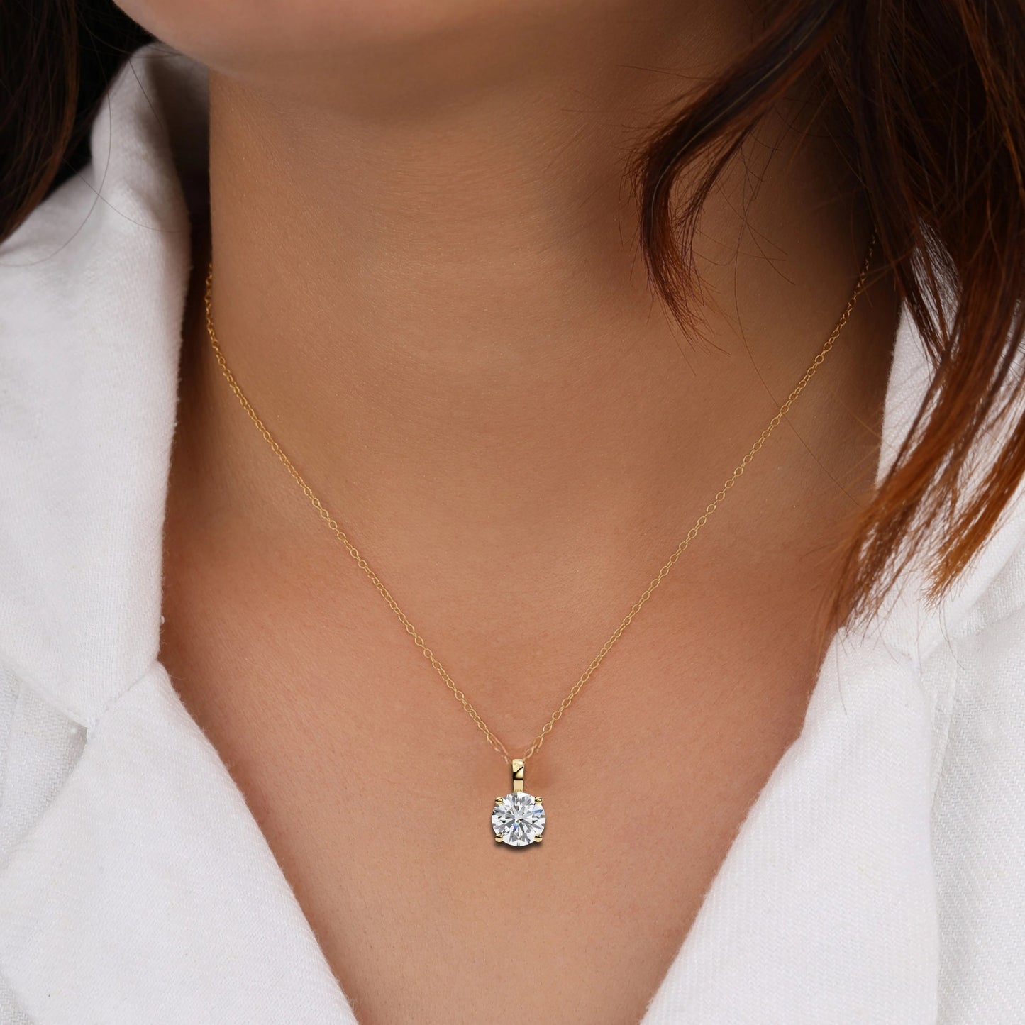 3.02 Ct Round Cut Lab Grown Diamond Four Prong Gold Pendant/CVD Diamond Pendant/Gold Diamond Pendant/3 Ct Diamond Pendant/Solitaire Diamond Pendant/Anniversary Gift For Her/igi Certified/Ethical Diamond/Silver Pendant/Gold Pendant/CVD Diamond Pendant/EF Color Diamond/VS Clarity Diamond/Manmade Diamond/Lab Grown Diamond/Pendant Necklace/Round Cut Diamond/Pendant