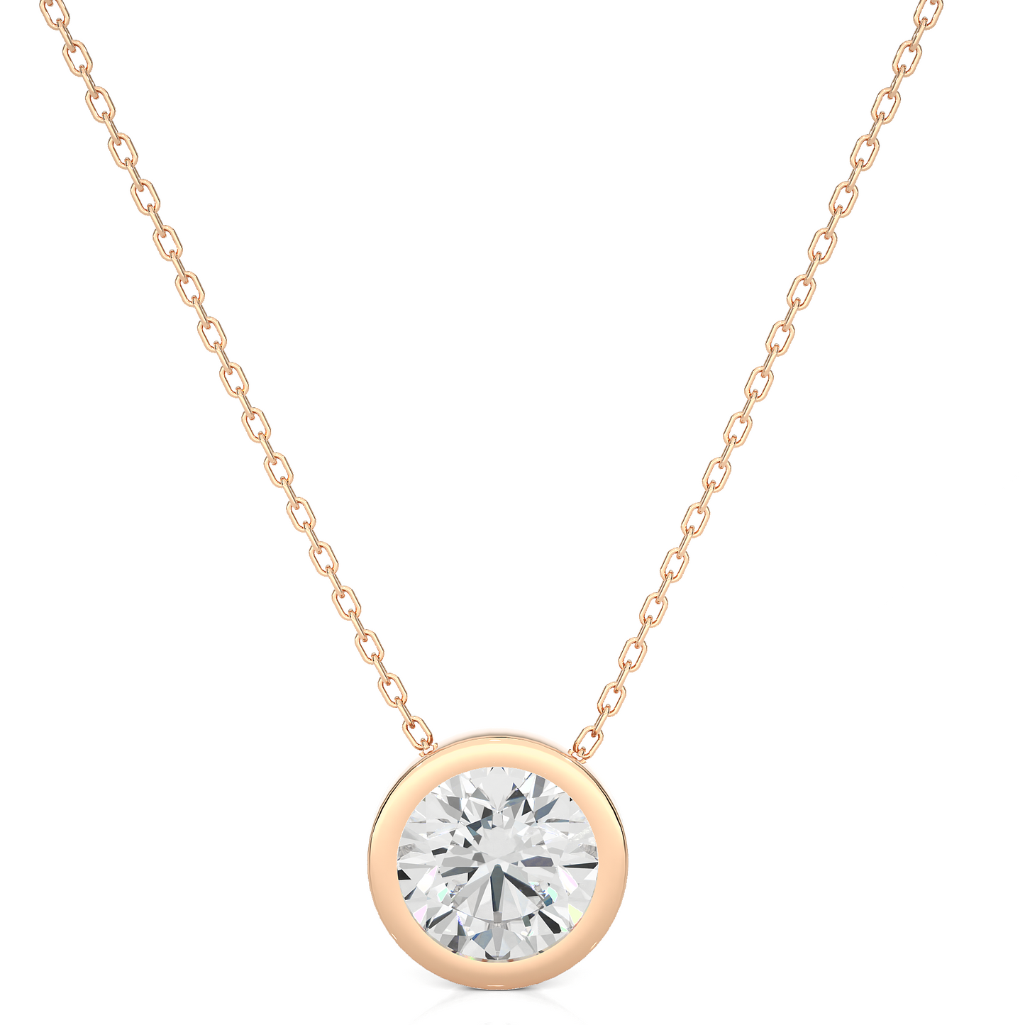 1.08 CT Round Cut Lab Grown Diamond Solitaire Pendant in Bezel Setting/CVD Diamond Pendant/Gold Diamond Pendant/1 Ct Diamond Pendant/Solitaire Diamond Pendant/Anniversary Gift For Her/igi Certified/Ethical Diamond/Silver Pendant/Gold Pendant/CVD Diamond Pendant/E Color Diamond/VS Clarity Diamond/Manmade Diamond/Lab Grown Diamond/Pendant Necklace/Round Cut Diamond/Pendant