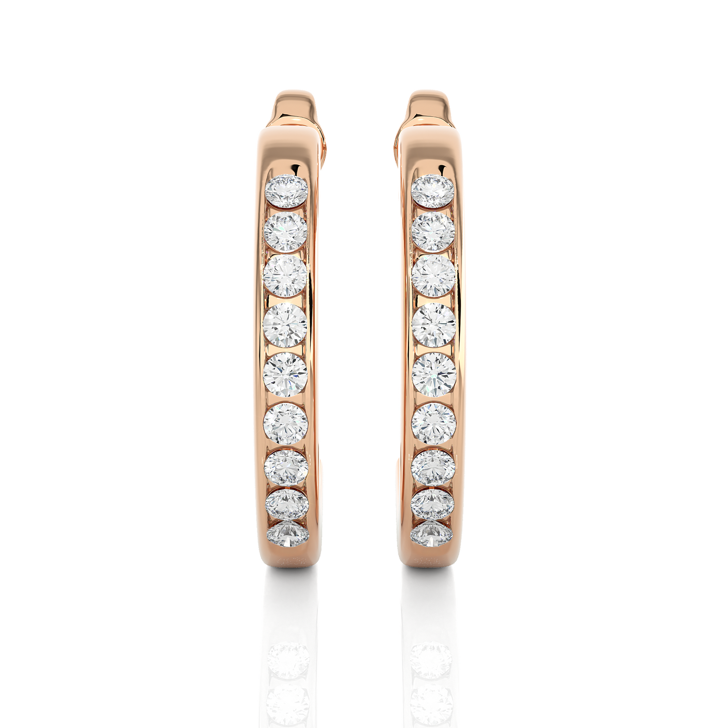Vertical Mini Hoops/Round Stone Earrings/Gold CVD Diamond Earring/Anniversary Gift/Solitaire Diamond Stud Earring/1 Ct Diamond Earring/Prong Setting/igi Certified/Stud Earring/Ethical Diamond/Silver Earring/Gold Earring/CVD Diamond Earring/E Color Diamond/VS Clarity Diamond/Manmade Diamond/Lab Grown Diamond/Round Cut Diamond