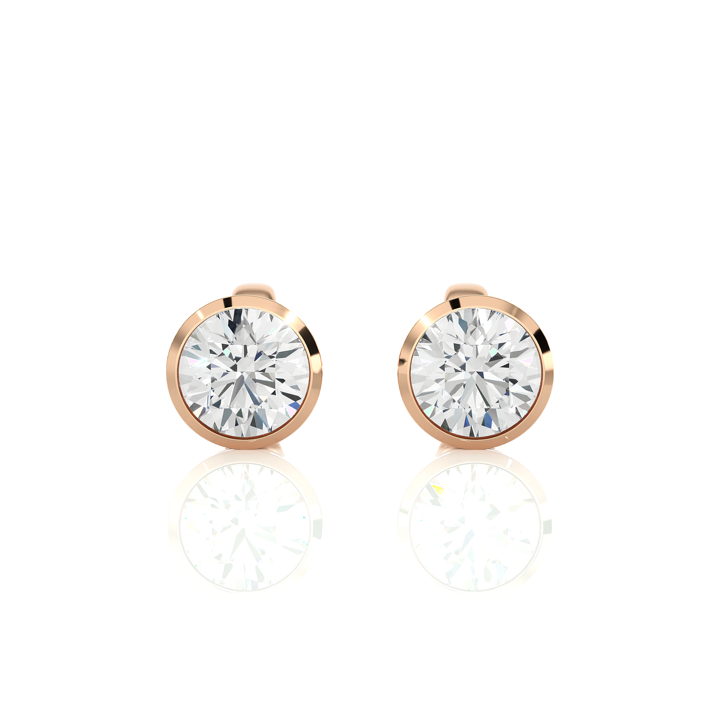 1 ct Bezel Studs/Gold CVD Diamond Earring/Anniversary Gift/Solitaire Diamond Stud Earring/1 Ct Diamond Earring/Prong Setting/igi Certified/Stud Earring/Ethical Diamond/Silver Earring/Gold Earring/CVD Diamond Earring/E Color Diamond/VS Clarity Diamond/Manmade Diamond/Lab Grown Diamond/Round Cut Diamond