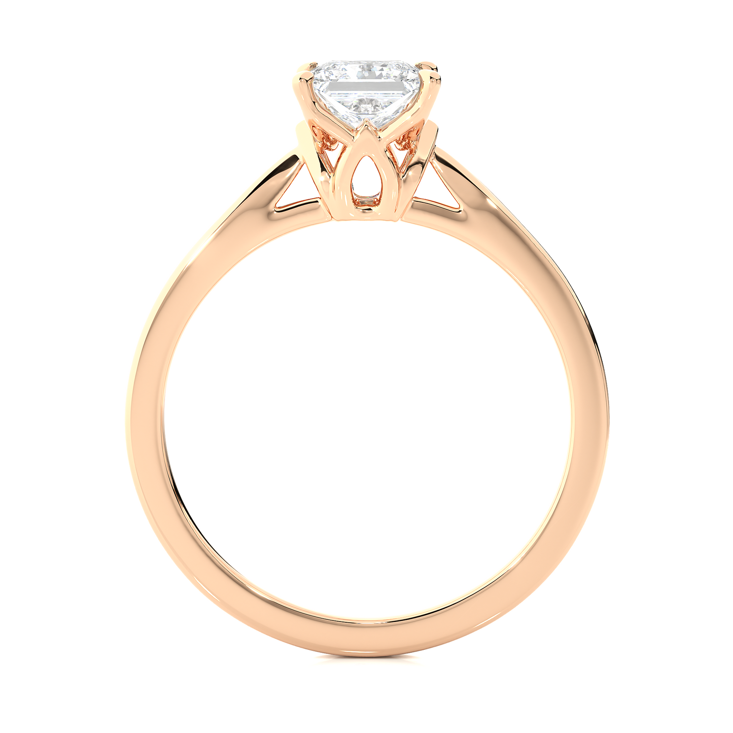1.01 Ct Princess Cut Lab Grown Diamond Solitaire Engagement Ring/E Color/VS Clarity/1 Ct Diamond Ring/Princess Cut Diamond/CVD Diamond Ring/Four Prong Setting/Rose Gold/White Gold/Yellow Gold/10k Gold/14k Gold/18k Gold