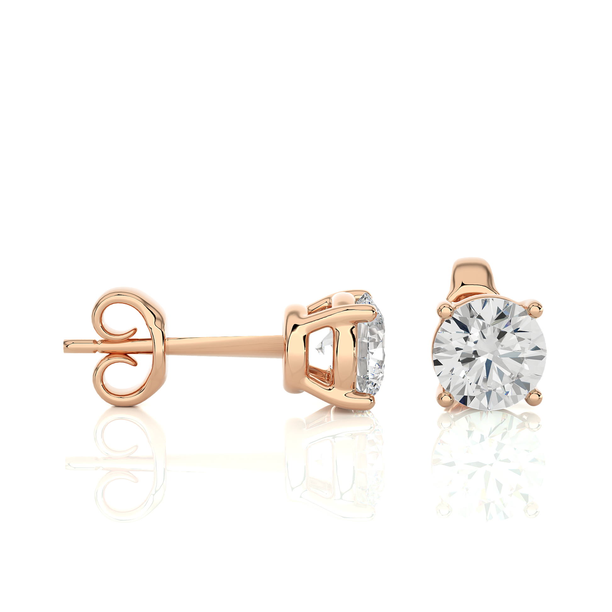 1 ct Solitaire Studs/Gold CVD Diamond Earring/Anniversary Gift/Solitaire Diamond Stud Earring/1 Ct Diamond Earring/Prong Setting/igi Certified/Stud Earring/Ethical Diamond/Silver Earring/Gold Earring/CVD Diamond Earring/F Color Diamond/VS Clarity Diamond/Manmade Diamond/Lab Grown Diamond/Round Cut Diamond
