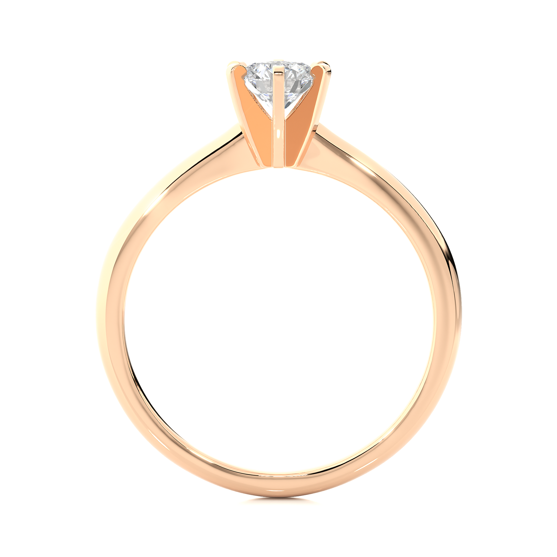 1 ct Six Prong Solitaire Ring/Round Cut Diamond/1 Ct Diamond Ring/Six Prong Setting/CVD Diamond Ring/Engagement Ring/Wedding Ring/White Gold/Rose Gold/Yellow Gold/10k Gold/14k Gold/18k Gold