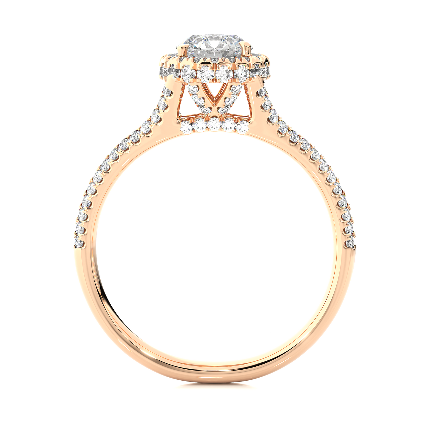 1.01 Ct Round Cut E-VS2 Lab Grown Diamond Engagement Ring/Wedding Ring/E Color/VS Clarity/1 Ct Diamond Ring/CVD Diamond Ring/Round Cut Diamond/Round Diamond Side Stone/Prong Set/Pave Set/10k Gold/14k Gold/18k Gold/Yellow Gold/White Gold/Rose Gold/Anniversary Gift