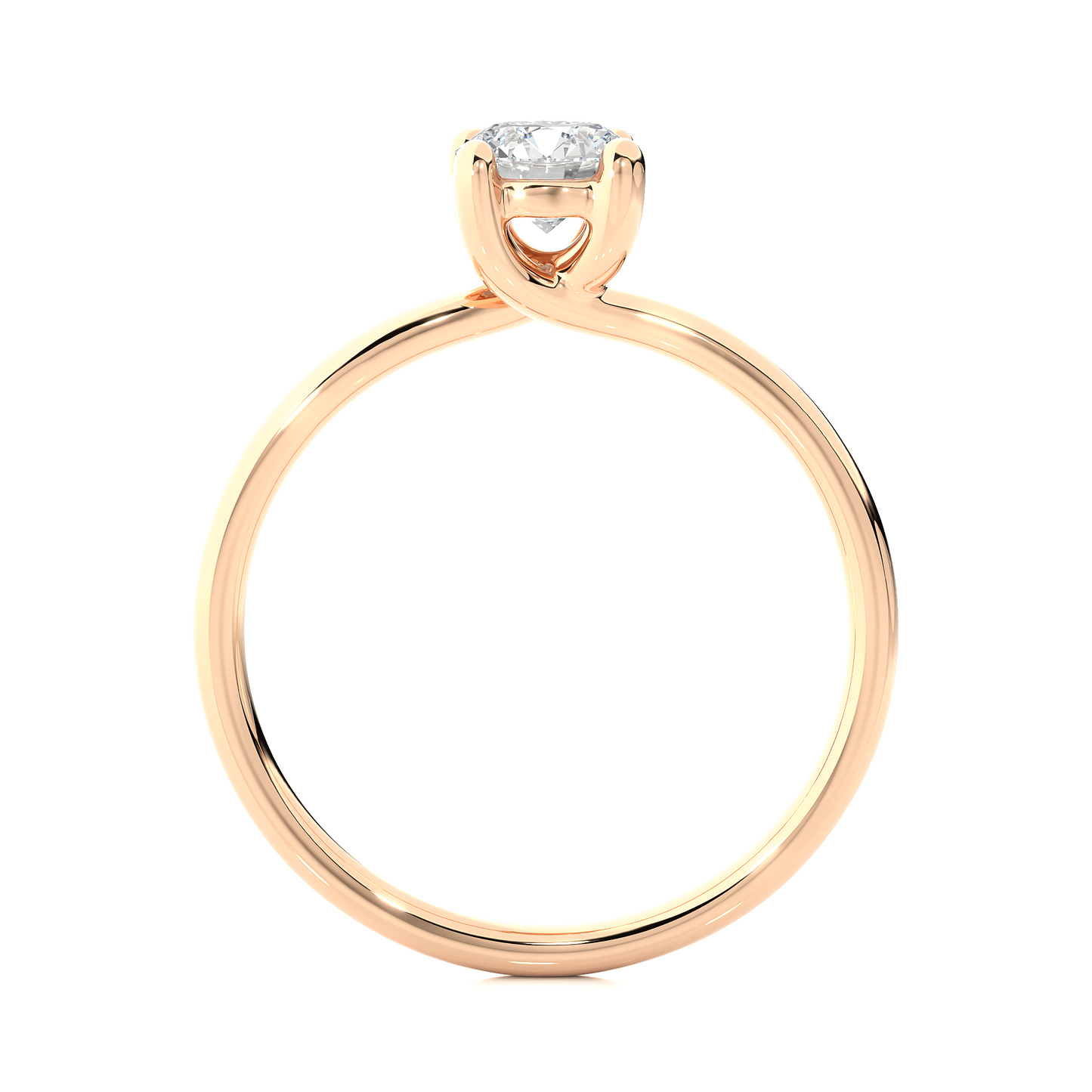 1.03 Ct Round Cut E-VS1 Lab Grown Diamond Solitaire Engagement Ring/Round Cut Diamond/Four Prong Setting/1 Ct Diamond Ring/Rose Gold/White Gold/Yellow Gold/10k Gold/14k Gold/18k Gold/CVD Diamond Ring