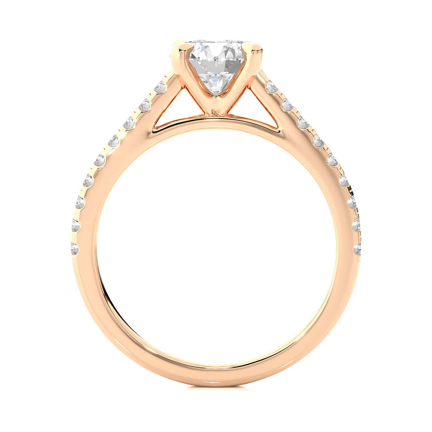 1.58 Ct Round Cut E-VS1 Lab Grown Diamond Pave Engagement Ring/Wedding Ring/E Color/VS Clarity/1 Ct Diamond Ring/CVD Diamond Ring/Round Cut Diamond/Round Diamond Side Stone/Prong Set/Pave Set/10k Gold/14k Gold/18k Gold/Yellow Gold/White Gold/Rose Gold/Anniversary Gift