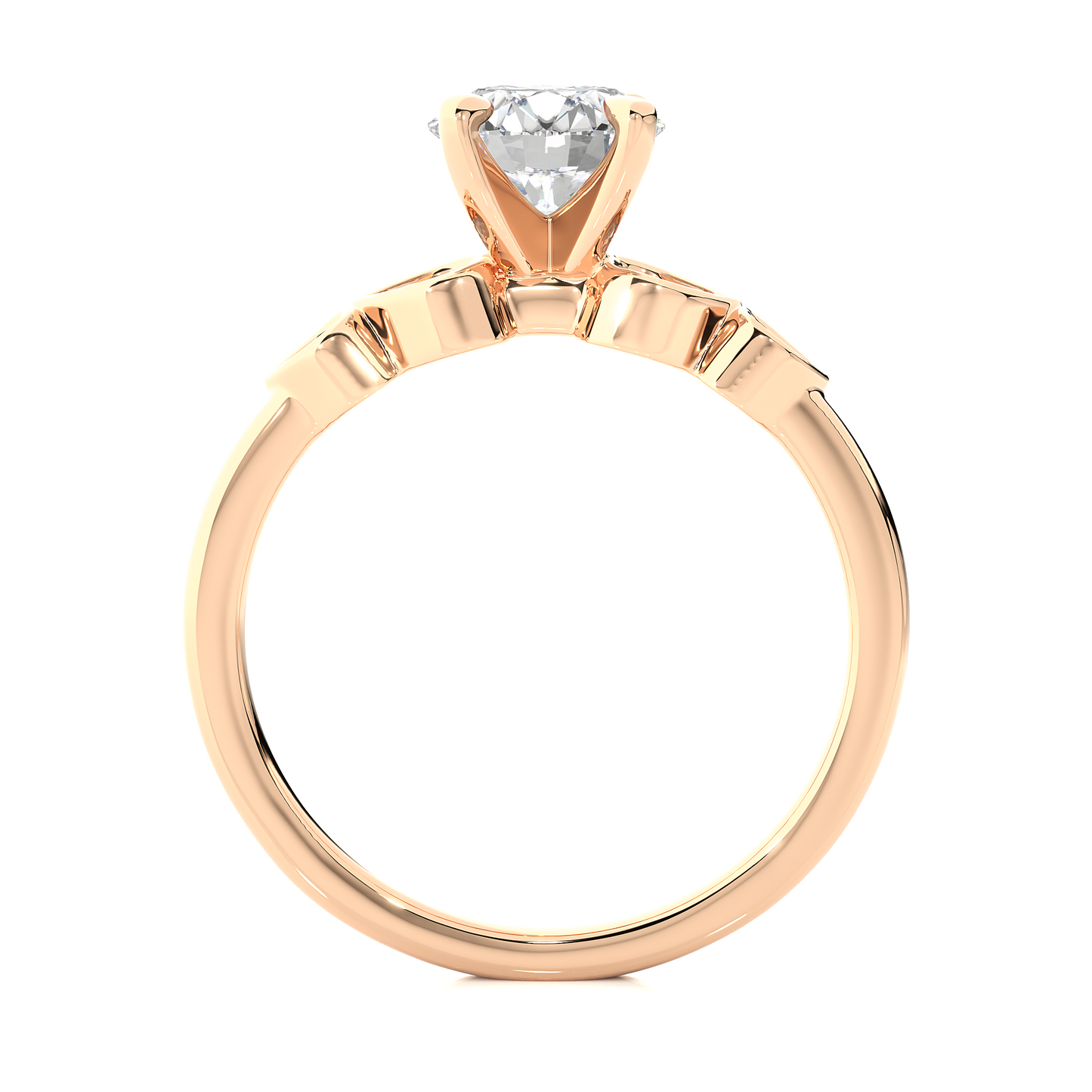 1.53 Ct Round Cut E-VS1 Lab Grown Diamond Gold Engagement Ring/Wedding Ring/E Color/VS Clarity/1 Ct Diamond Ring/CVD Diamond Ring/Round Cut Diamond/Round Diamond Side Stone/Prong Set/Pave Set/10k Gold/14k Gold/18k Gold/Yellow Gold/White Gold/Rose Gold/Anniversary Gift