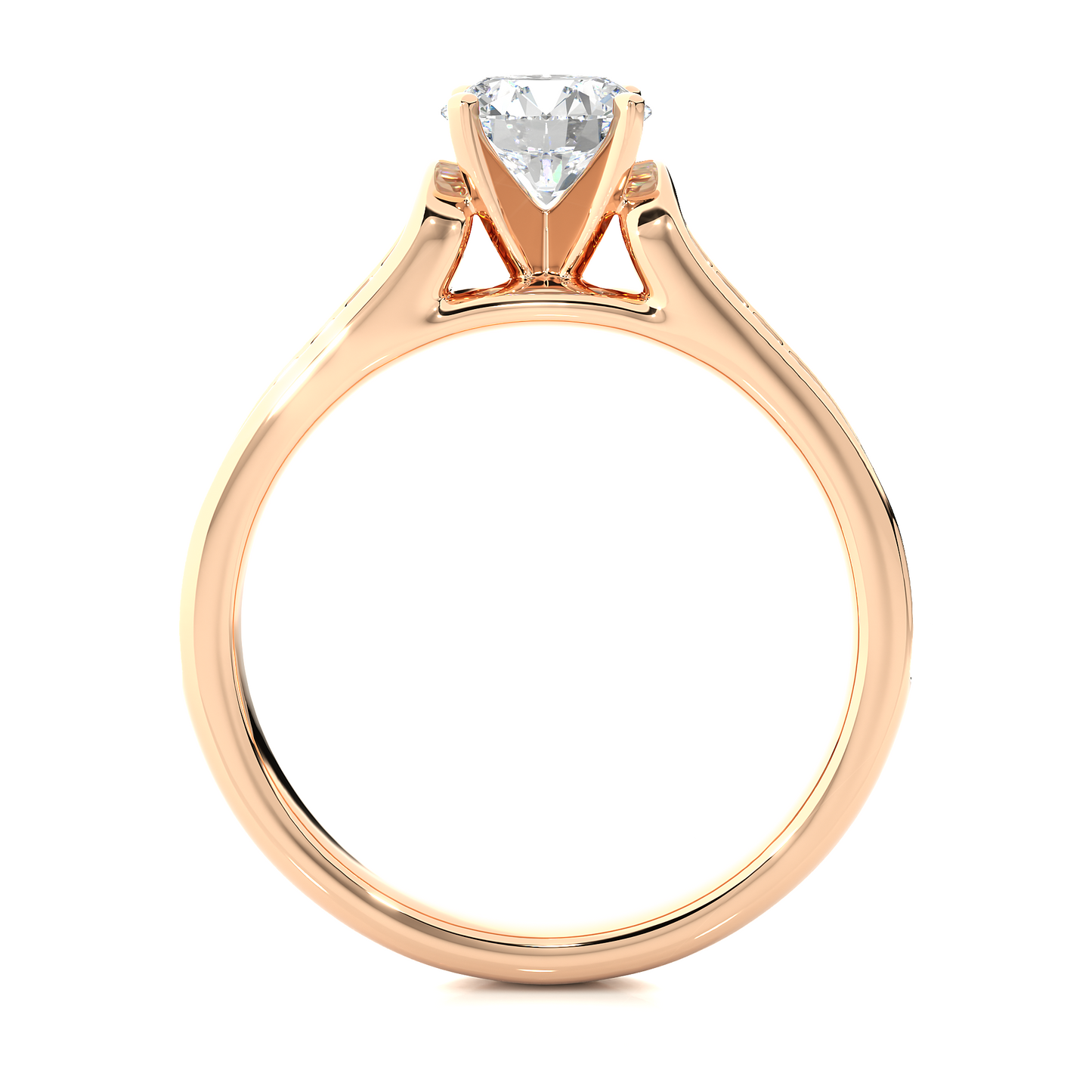 1.08 CT Round Cut E/VS1 Lab Diamond Engagement Ring in Multi-pave Setting/Wedding Ring/F Color/VS Clarity/1 Ct Diamond Ring/CVD Diamond Ring/Round Cut Diamond/Round Diamond Side Stone/Four Prong Set/Pave Set/10k Gold/14k Gold/18k Gold/Yellow Gold/White Gold/Rose Gold/Anniversary Gift