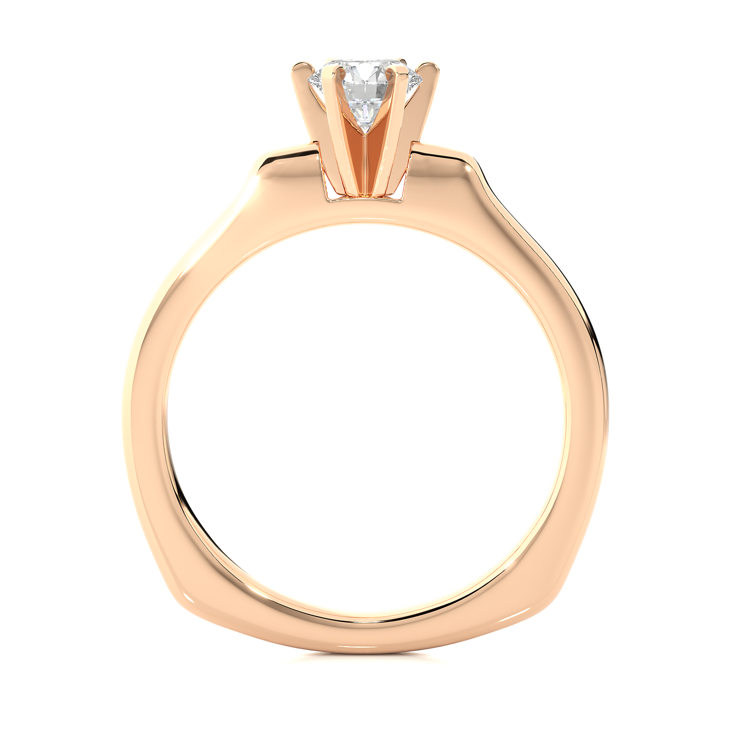 1.01 Ct Round Cut D-VS1 Lab Grown Diamond Engagement Ring/D Color/VS Clarity/1 Ct Diamond Ring/Six Prong Setting/CVD Diamond Ring/Rose Gold/Yellow Gold/White Gold/10k Gold/14k Gold/18k Gold
