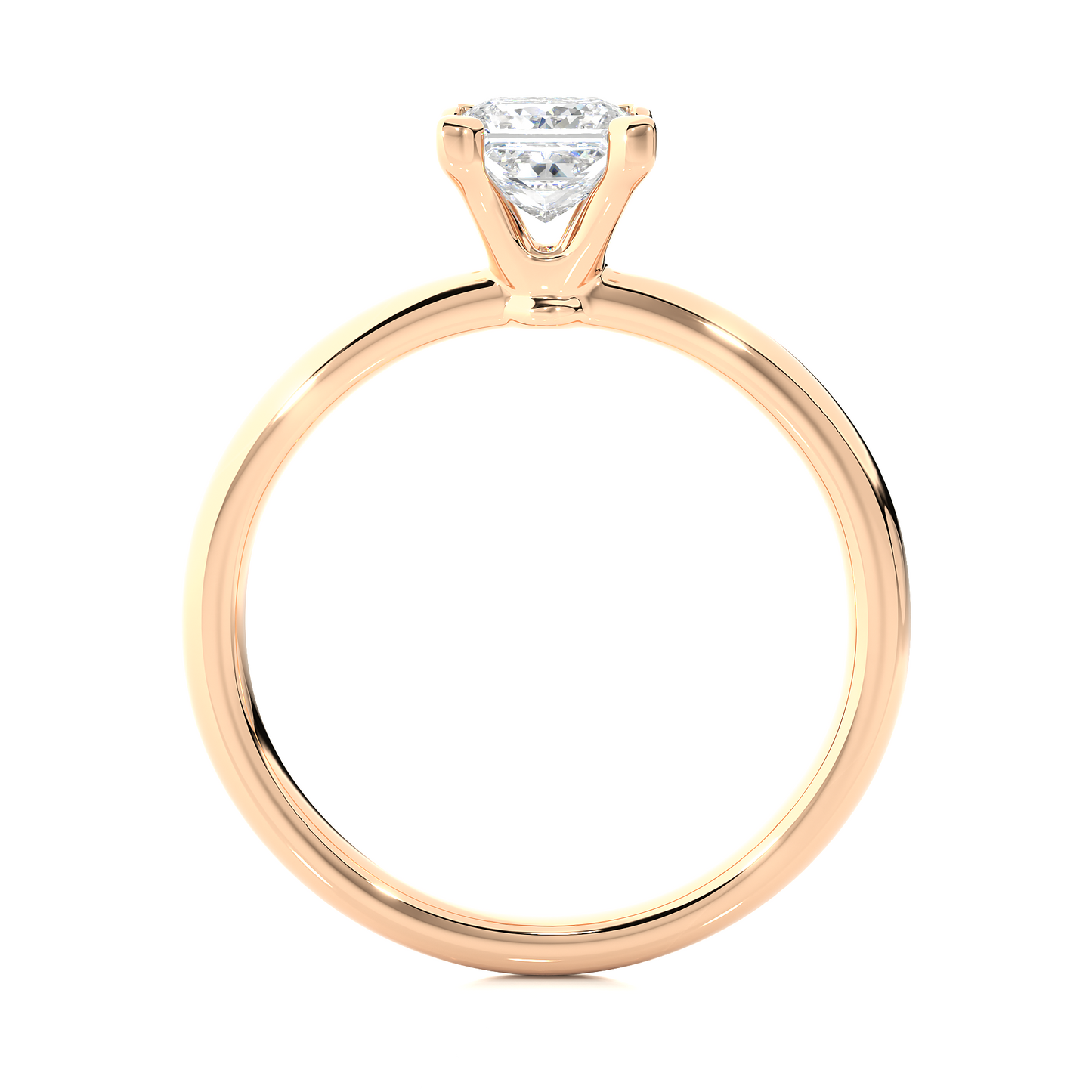 1 ct Classic Princess Ring/1 Ct Princess Diamond Ring/Princess Cut Diamond/Prong Setting/Rose Gold/White Gold/Yellow Gold/10k Gold/14k Gold/18k Gold/CVD Diamond Ring/Engagement Ring/Wedding Ring/Anniversary Gift