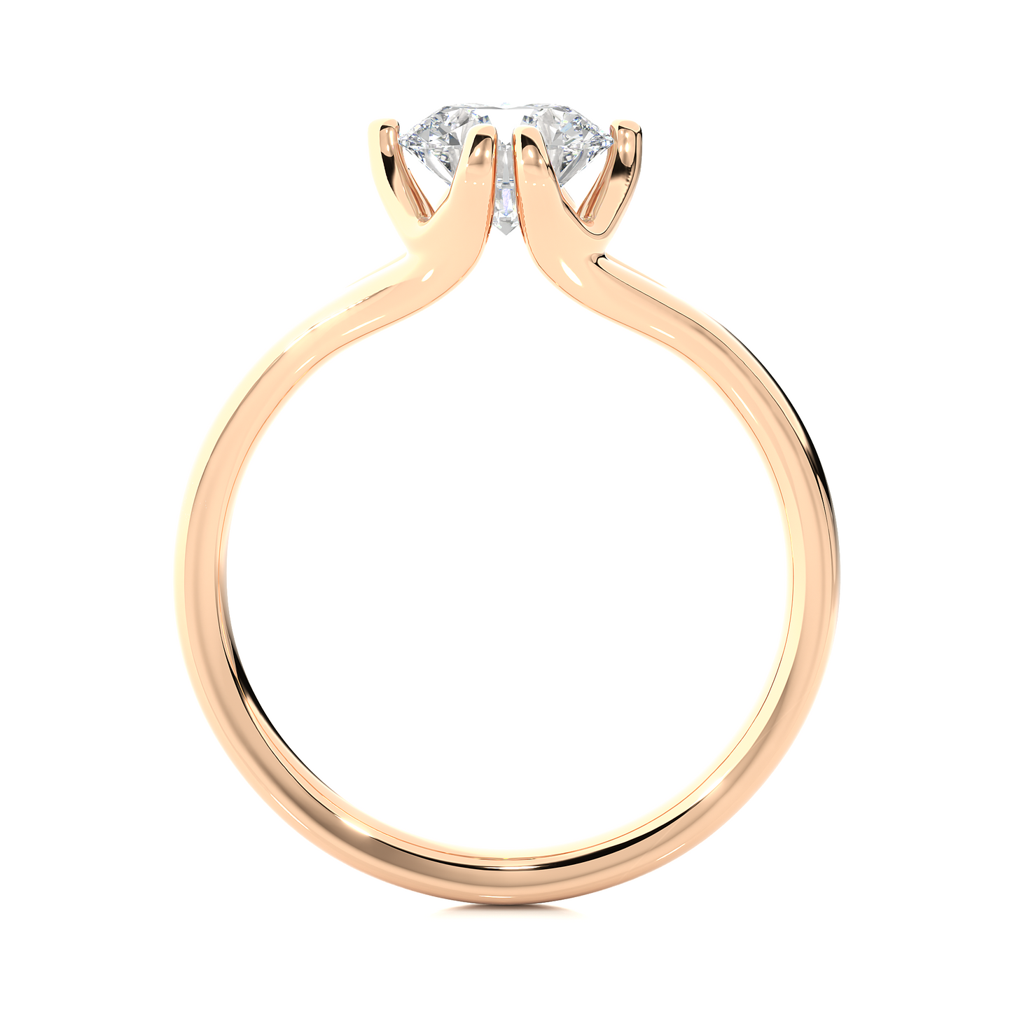 1 ct Solitaire Ring/Round Cut Diamond/Engagement Ring/Wedding Ring/Six Prong Setting/CVD Diamond Ring/1 Ct Diamond Ring/E Color/VS Clarity/Rose Gold/White Gold/Yellow Gold/10k Gold/14k Gold/18k Gold/Anniversary Gift