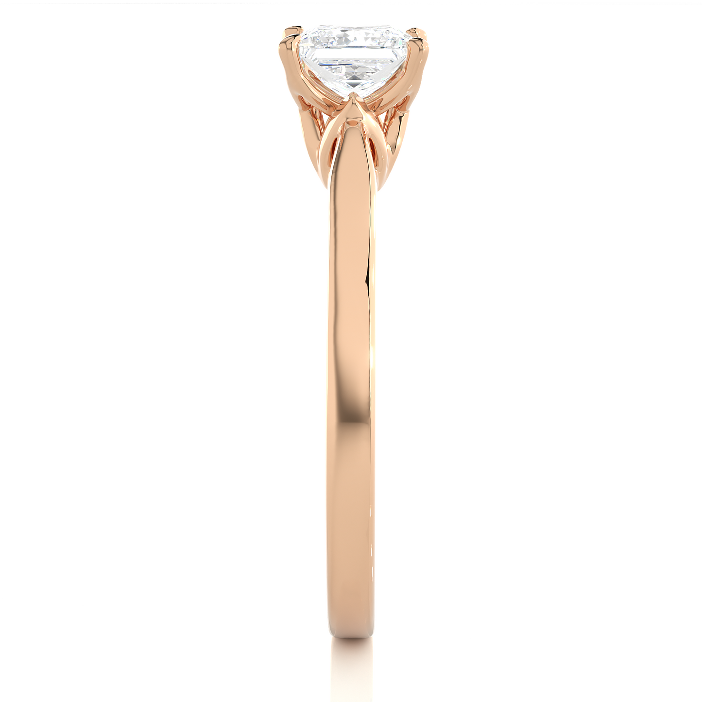 1.01 Ct Princess Cut Lab Grown Diamond Solitaire Engagement Ring/E Color/VS Clarity/1 Ct Diamond Ring/Princess Cut Diamond/CVD Diamond Ring/Four Prong Setting/Rose Gold/White Gold/Yellow Gold/10k Gold/14k Gold/18k Gold